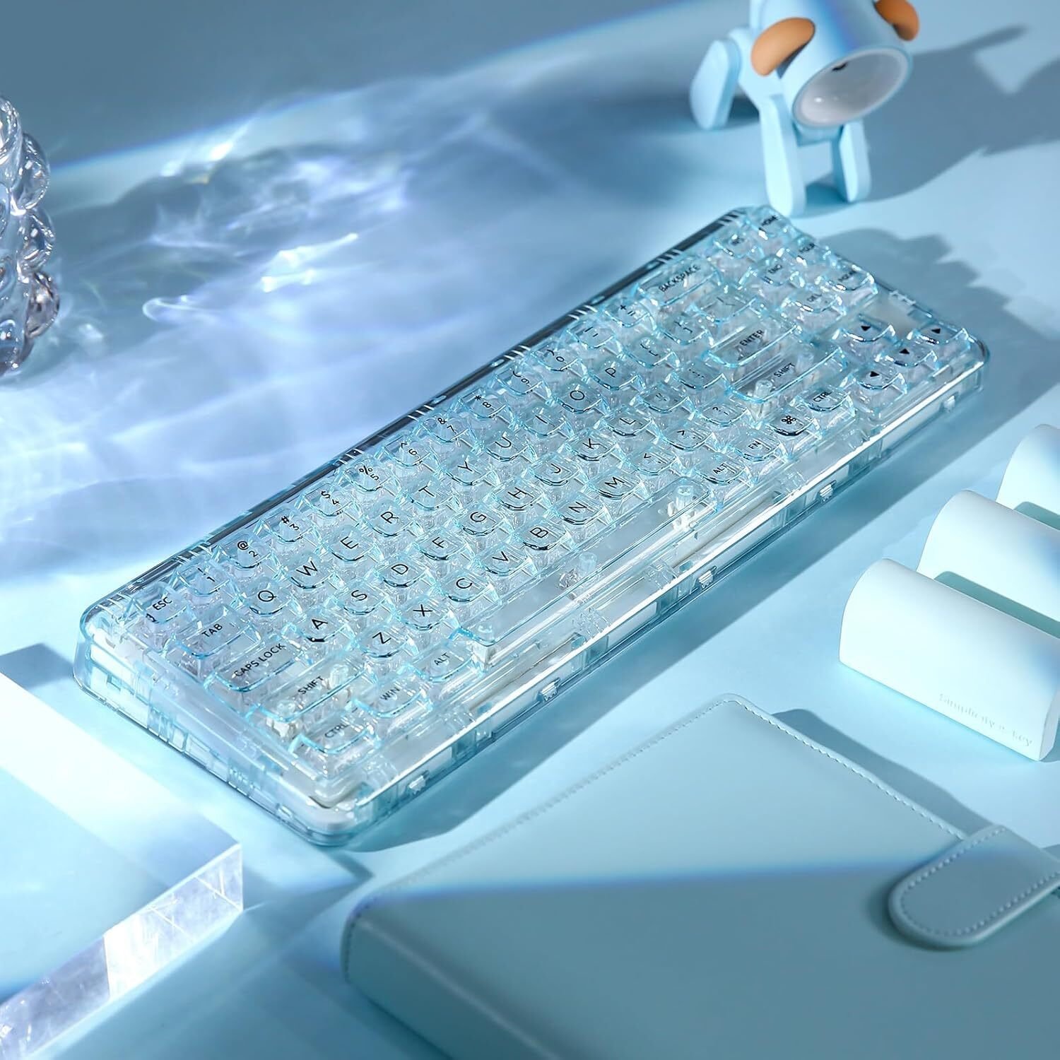 Agar PC透明　自作用キーボード　作成済み　完成品 楽天市場】YUNZII X71 メカニカルゲーミングキーボード 透明キー