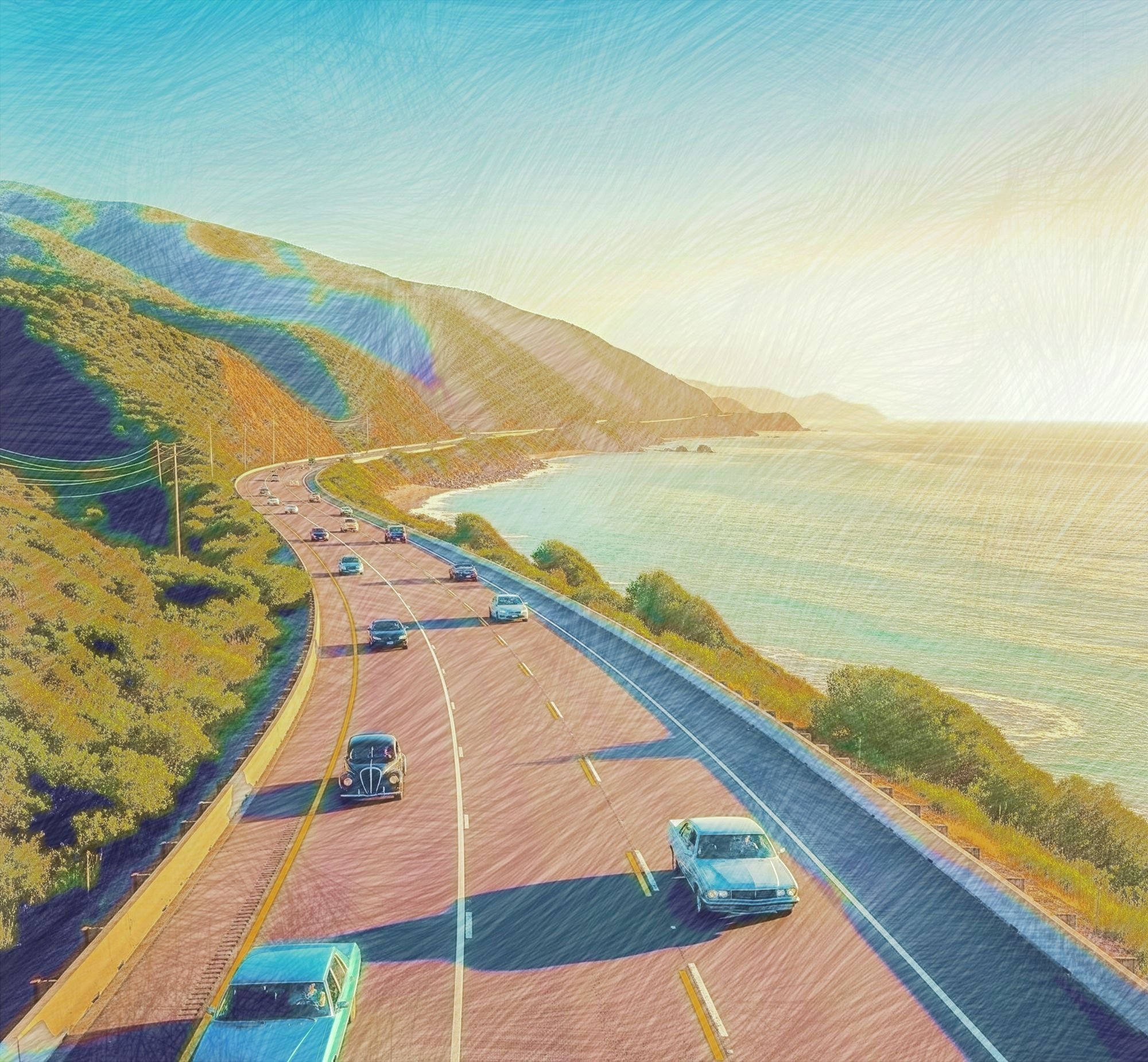 F100号 色鉛筆画
