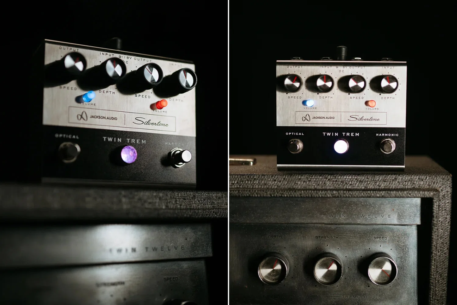 2つの異なるトレモロエフェクトを搭載したペダル「Jackson Audio TWIN 2つの異なるトレモロエフェクトを搭載したペダル「Jackson Audio TWIN