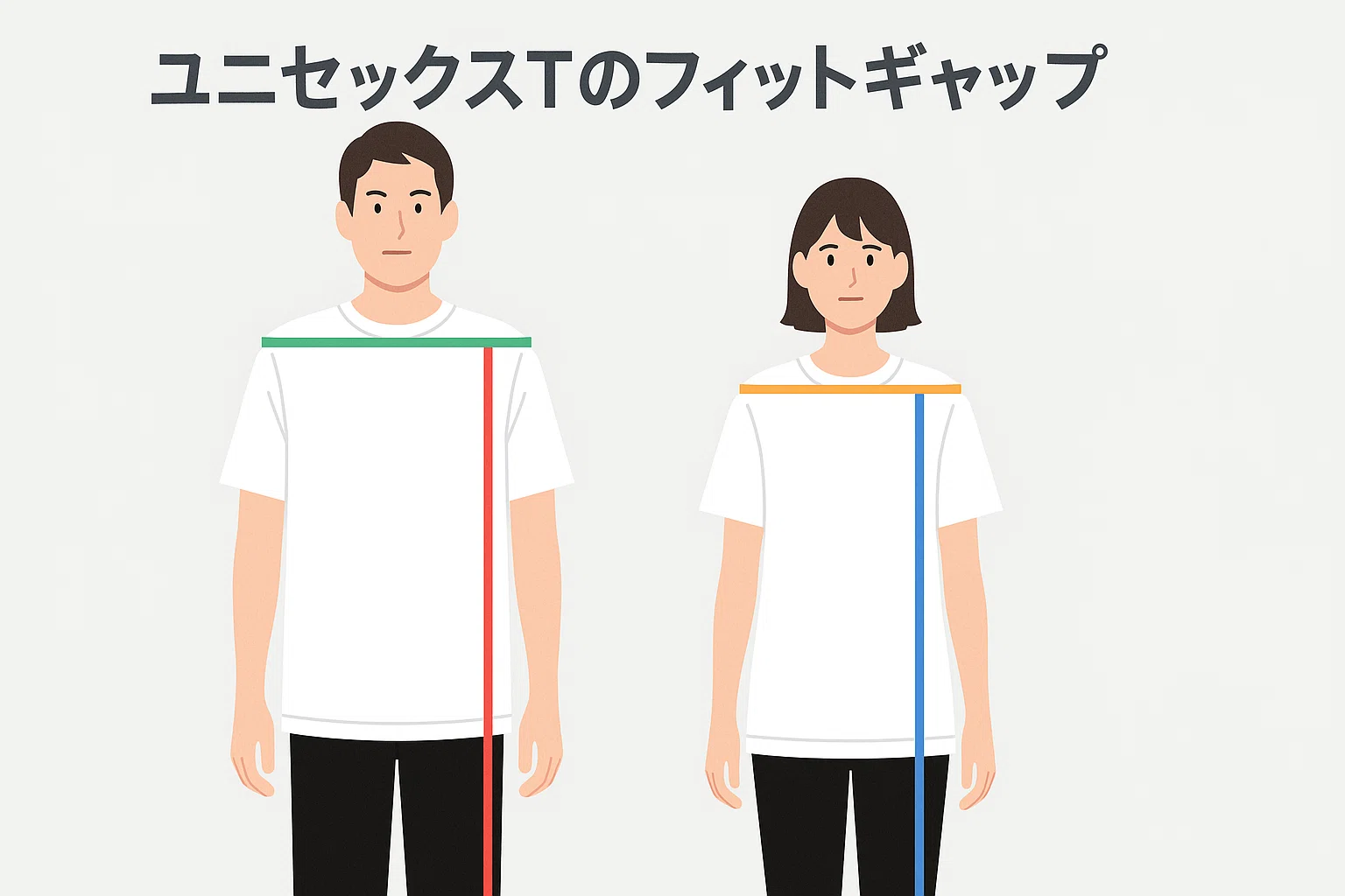 男女兼用サイズのTシャツ選び方完全ガイド｜ユニセックスTシャツは
