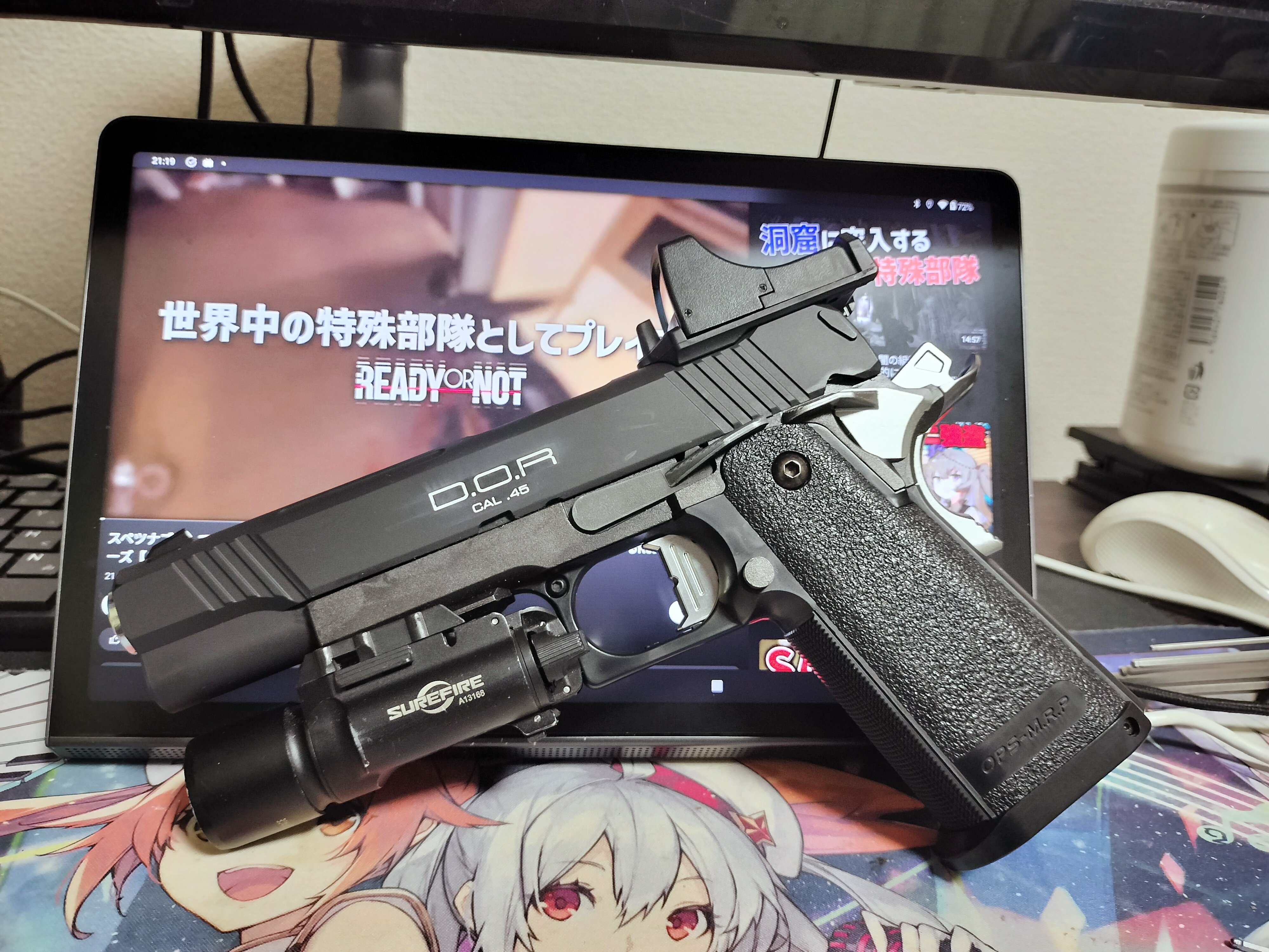 ハイキャパDOR&BLACKHAWKホルスター+マルイマイクロプロサイト｜シア