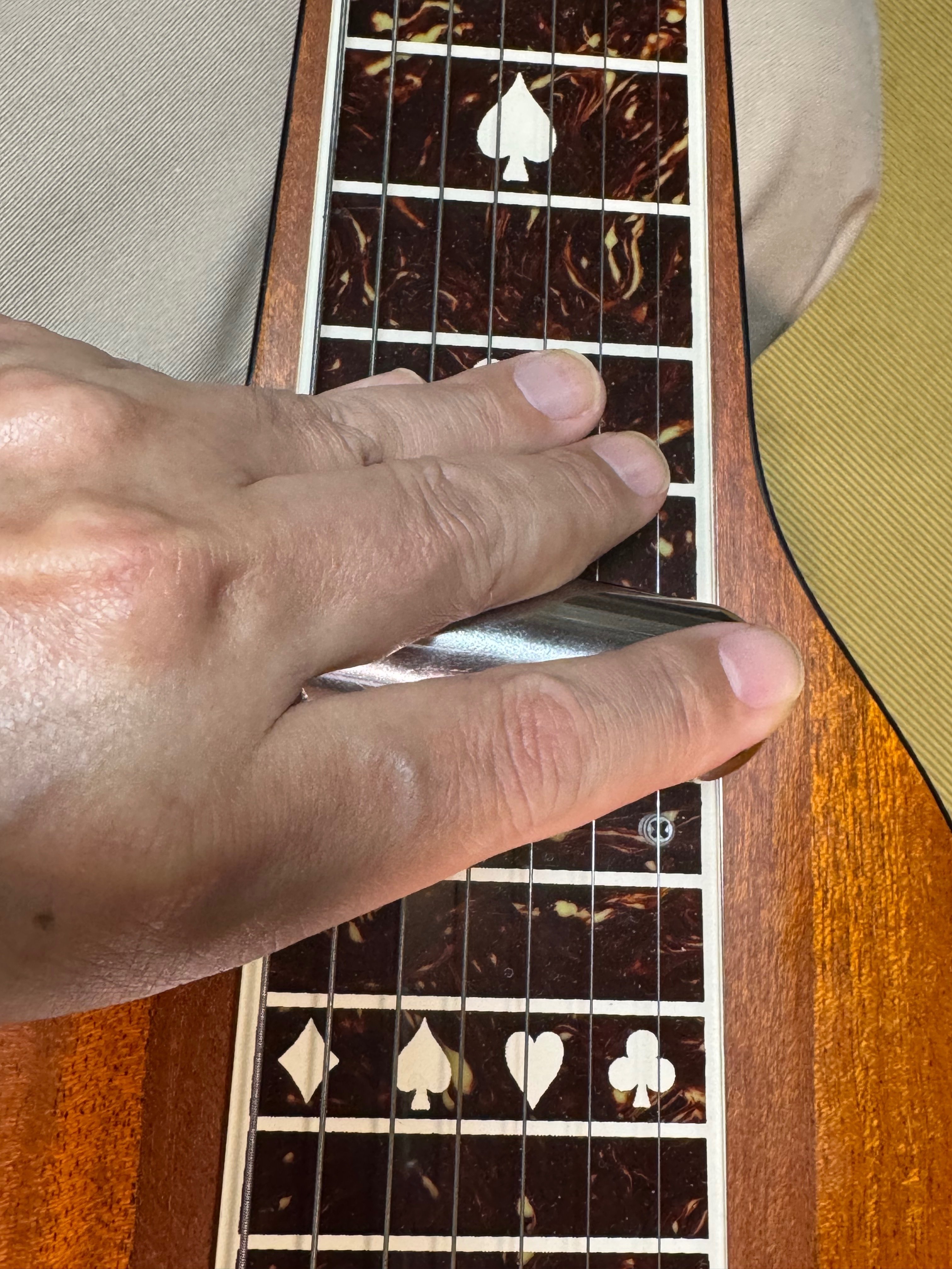 スチールギター　ロイヤル　HC付　　 スチールギター創成期のチューニングを弾く