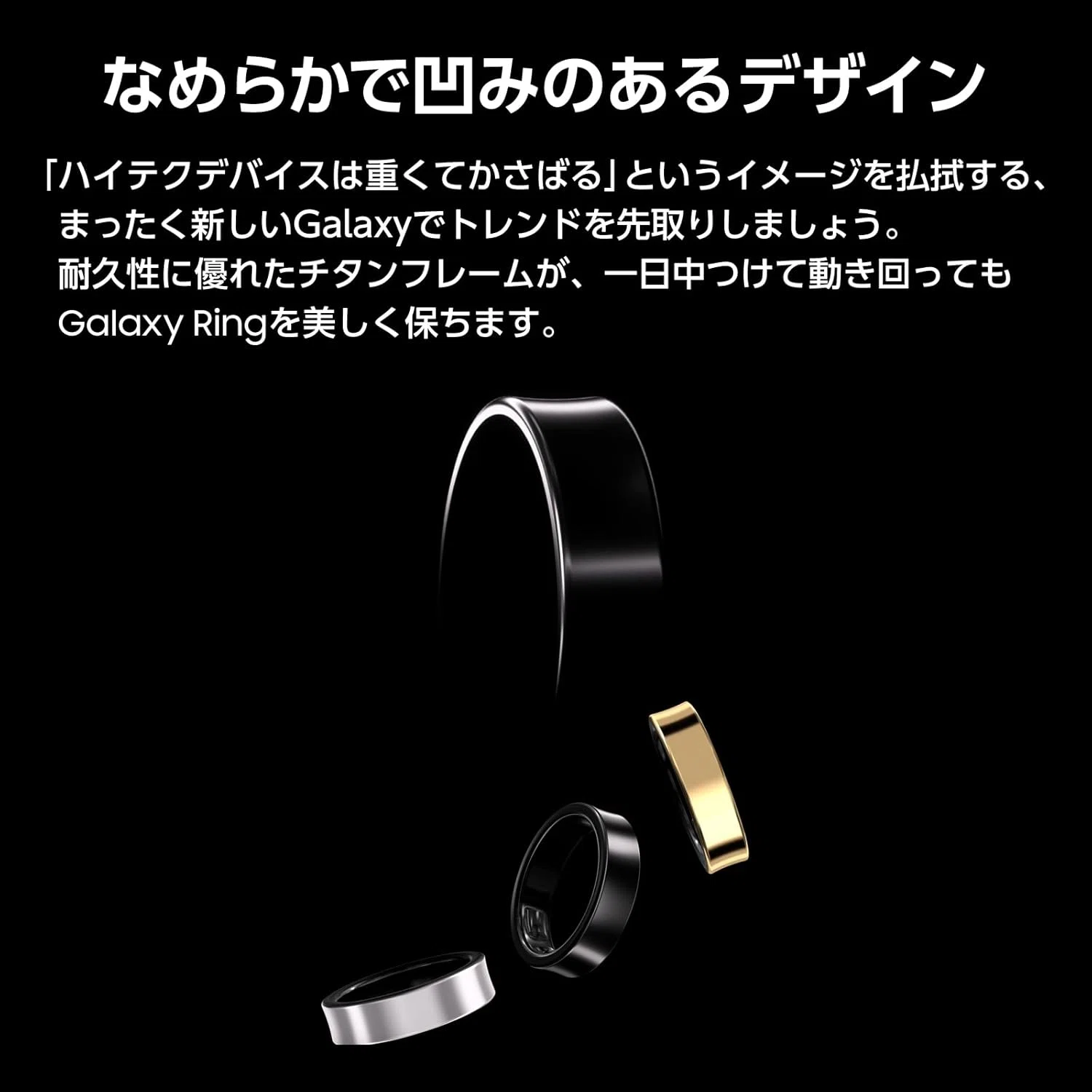 Galaxy Ring Size 13 チタニウムシルバー スマートリング｜GetGadgetGot