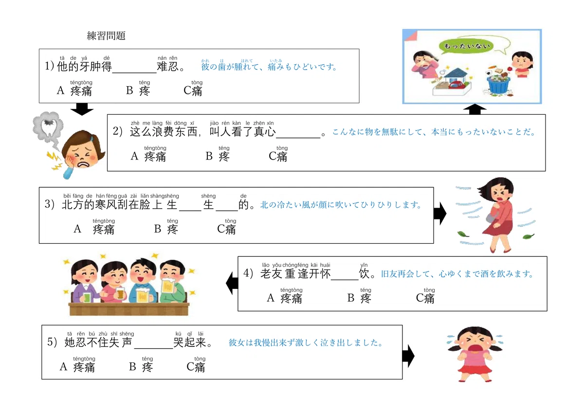 「疼」と「痛」:中国語の「痛み」を使いこなす!|王佳沂