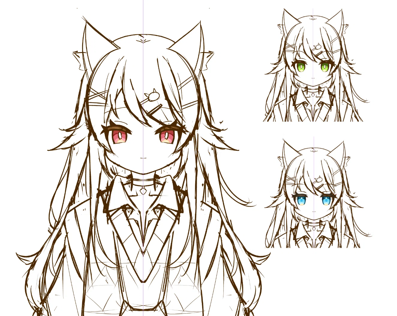 Live2D Model Creation to Sale Part 1 - Character Design and Rough
