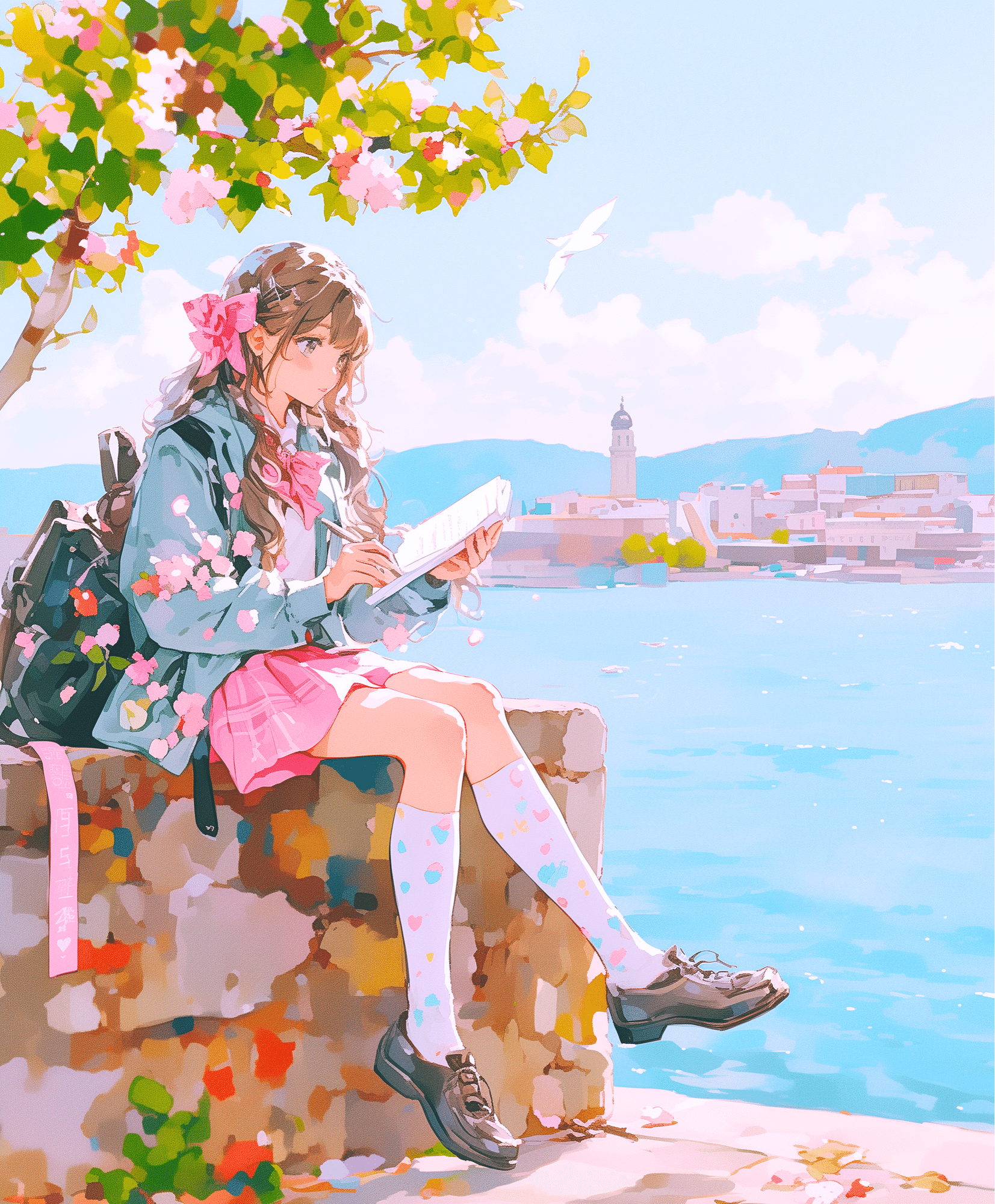 波音をペン先に乗せて【AIイラスト+4コマ漫画】|Alpaka 波音をペン先に乗せて【AIイラスト+4コマ漫画】|Alpaka