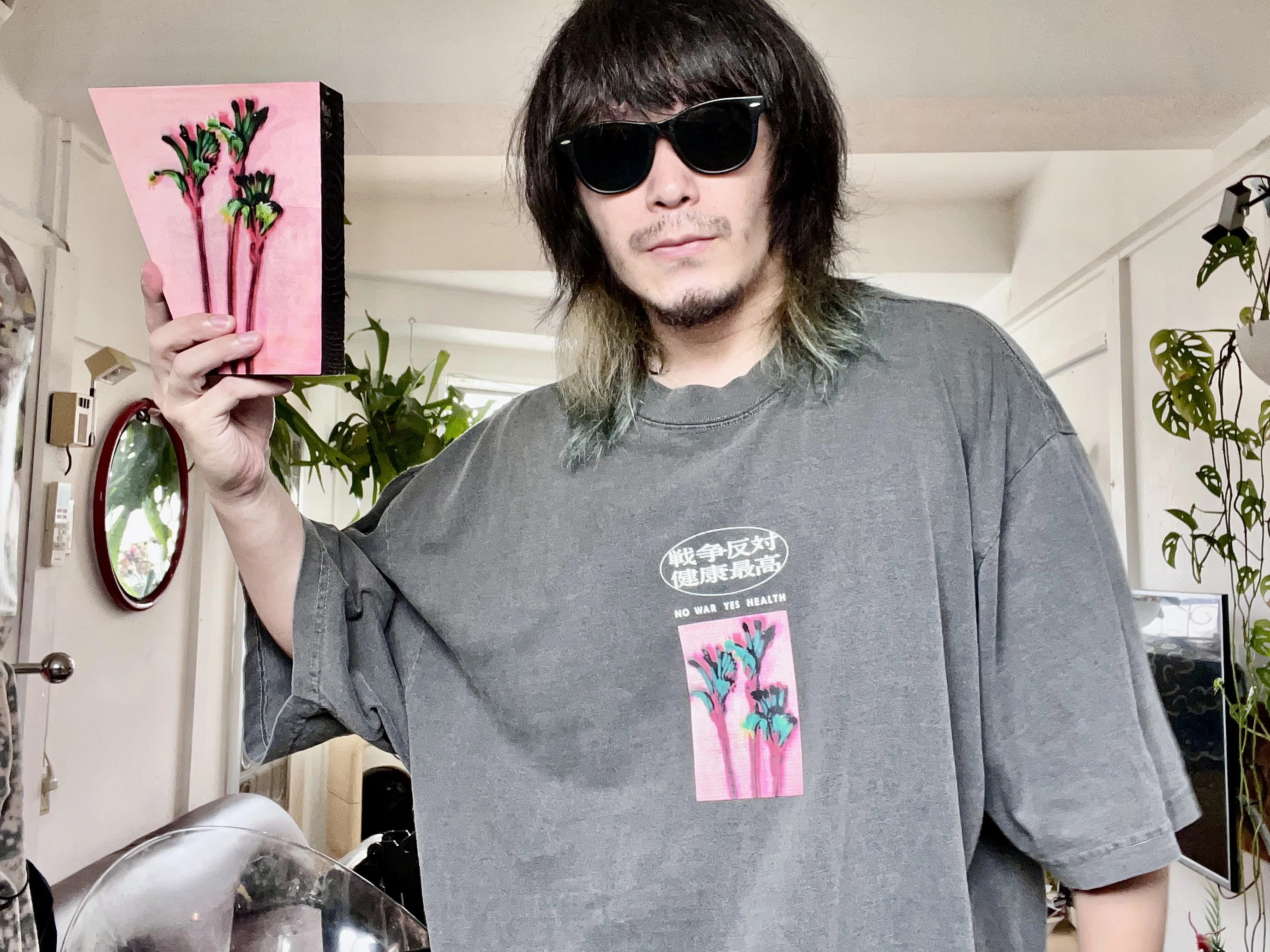 戦争反対健康最高T-SHIRT DAISUKE MATSUMOTO×LiL EDITION ／携帯灰皿