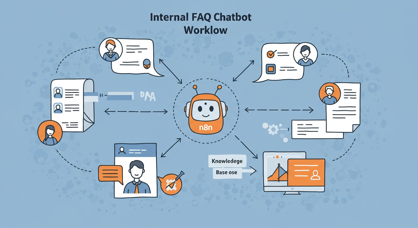 社内FAQチャットボットのワークフロー図