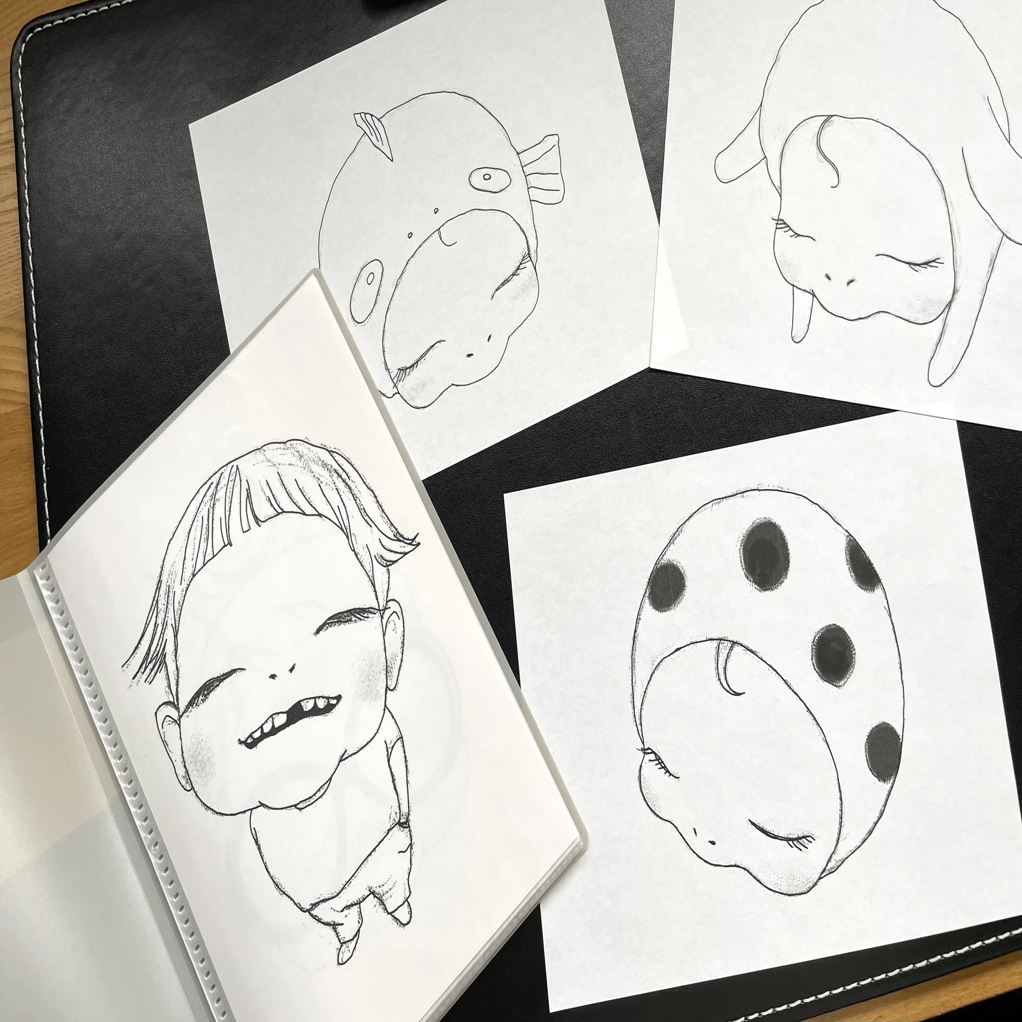 アネモネを描いたアート作品。ミクストメディア 一点物。（黒額付き） ミクストメディア作品｜アユミ＠絵描き