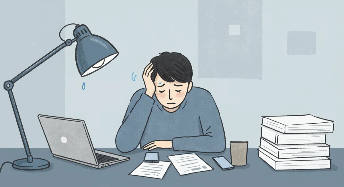 対人関係のストレスに悩む様子