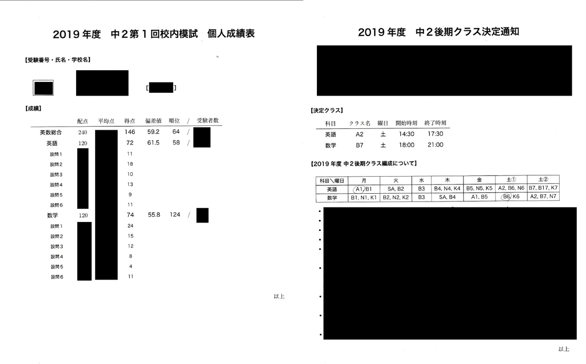 中学3年生で英検準1級1次合格、鉄緑会中3第1回校内模試までの