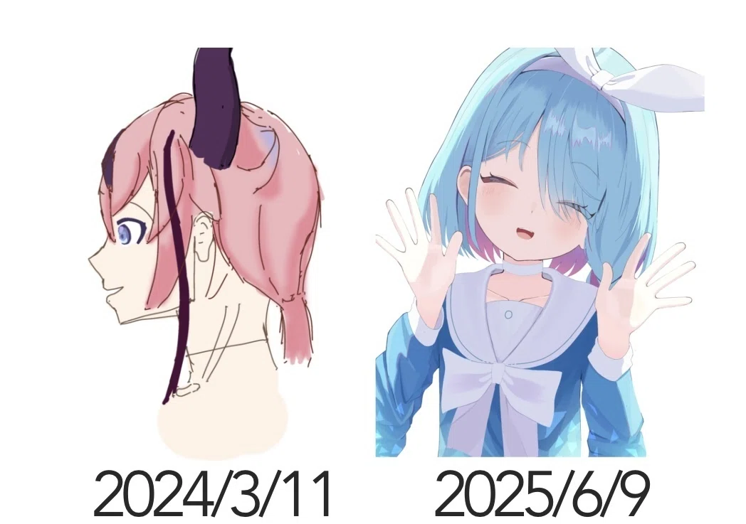イラスト〉15ヶ月間の上達の記録｜事田