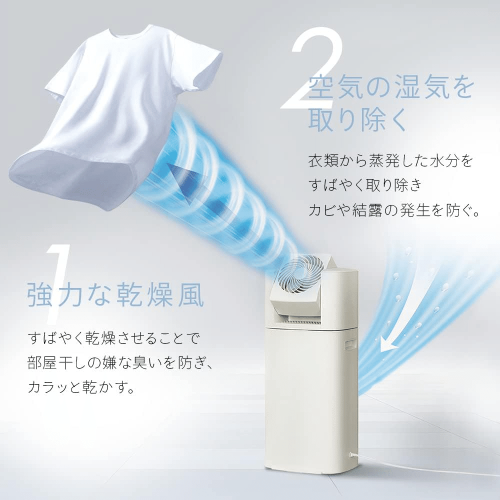 アイリスオーヤマの除湿機で部屋干しが驚くほど早く乾く！衣類