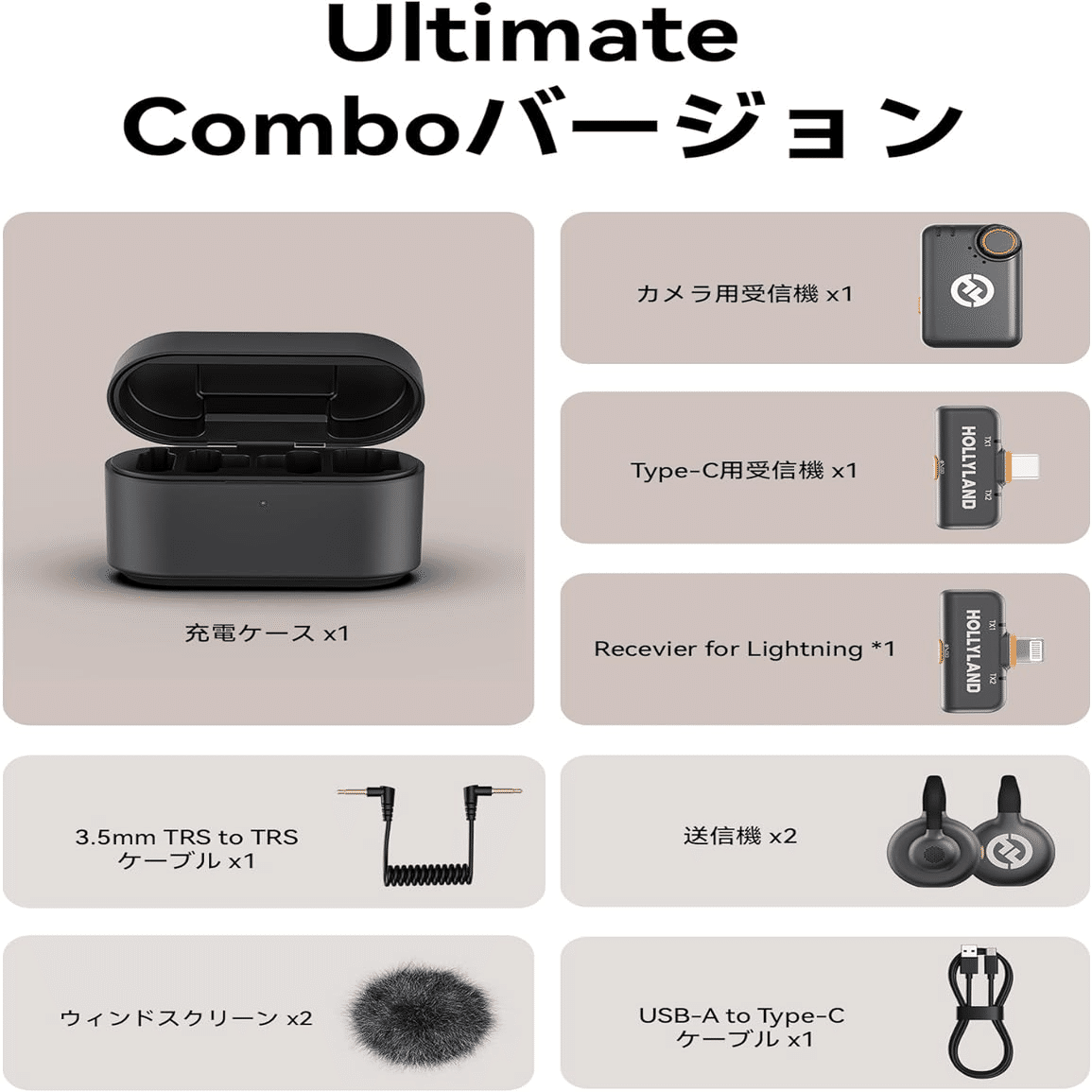 Hollyland Lark M2S Ultimate Combo ワイヤレスマイク スペースグレー