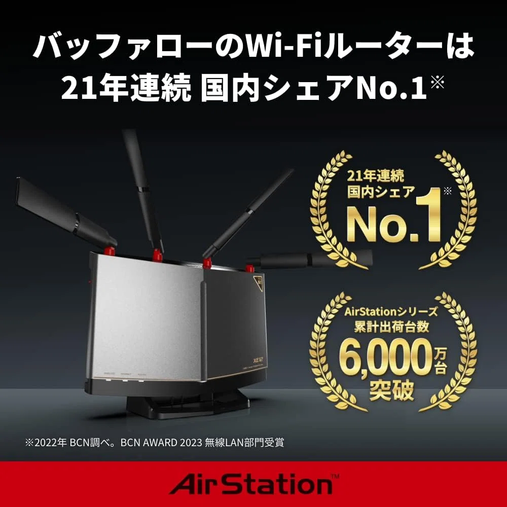 バッファロー WiFi 6E トライバンド ルーター WXR-11000XE12/N
