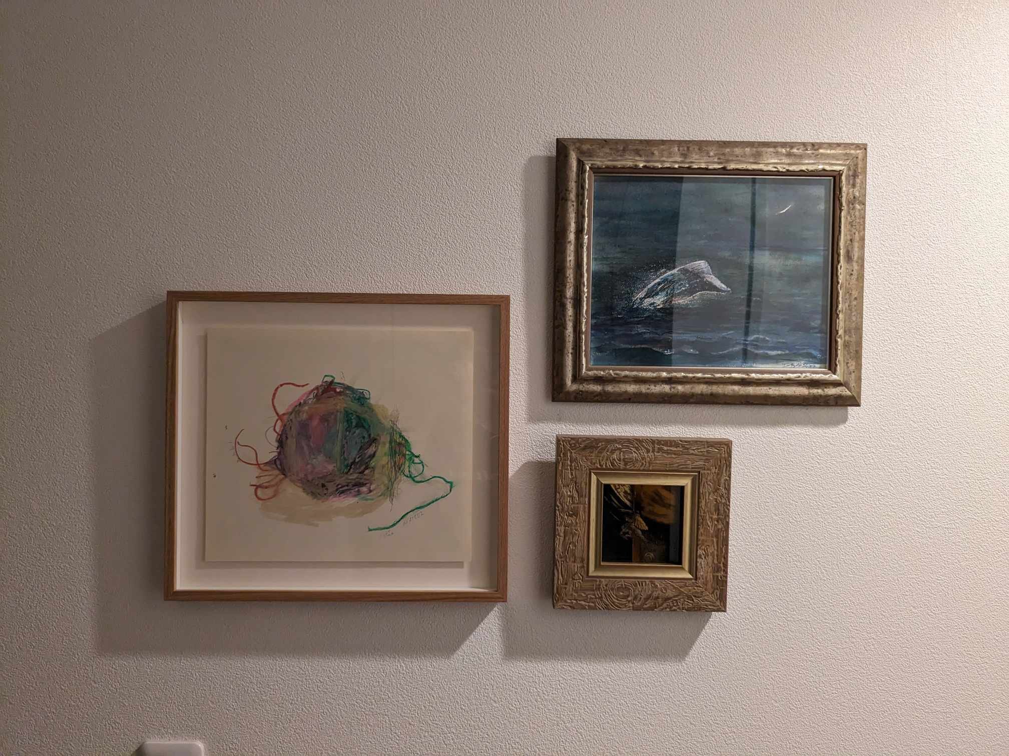 美品　常雄　額入り絵画　水鳥　落ち着いた色合いが素敵な　表現が丁寧で奥深い　壁掛 a6b378dec32d4c69c6a28e2456d181