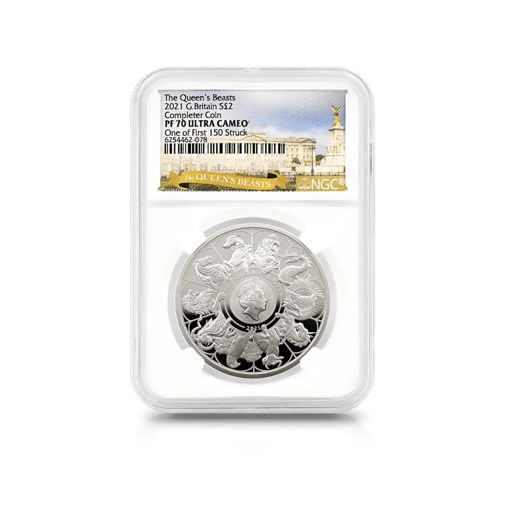 イギリス 2018 エリザベス2世 2ポンド 銀貨 NGC PF 70 ULTRA