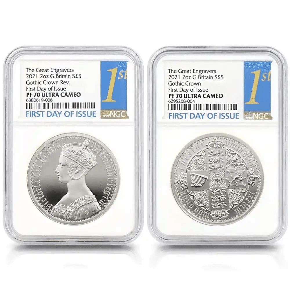 オルダニー 2021 ヴィクトリア 5ポンド 2オンス 銀貨 NGC PF70UC