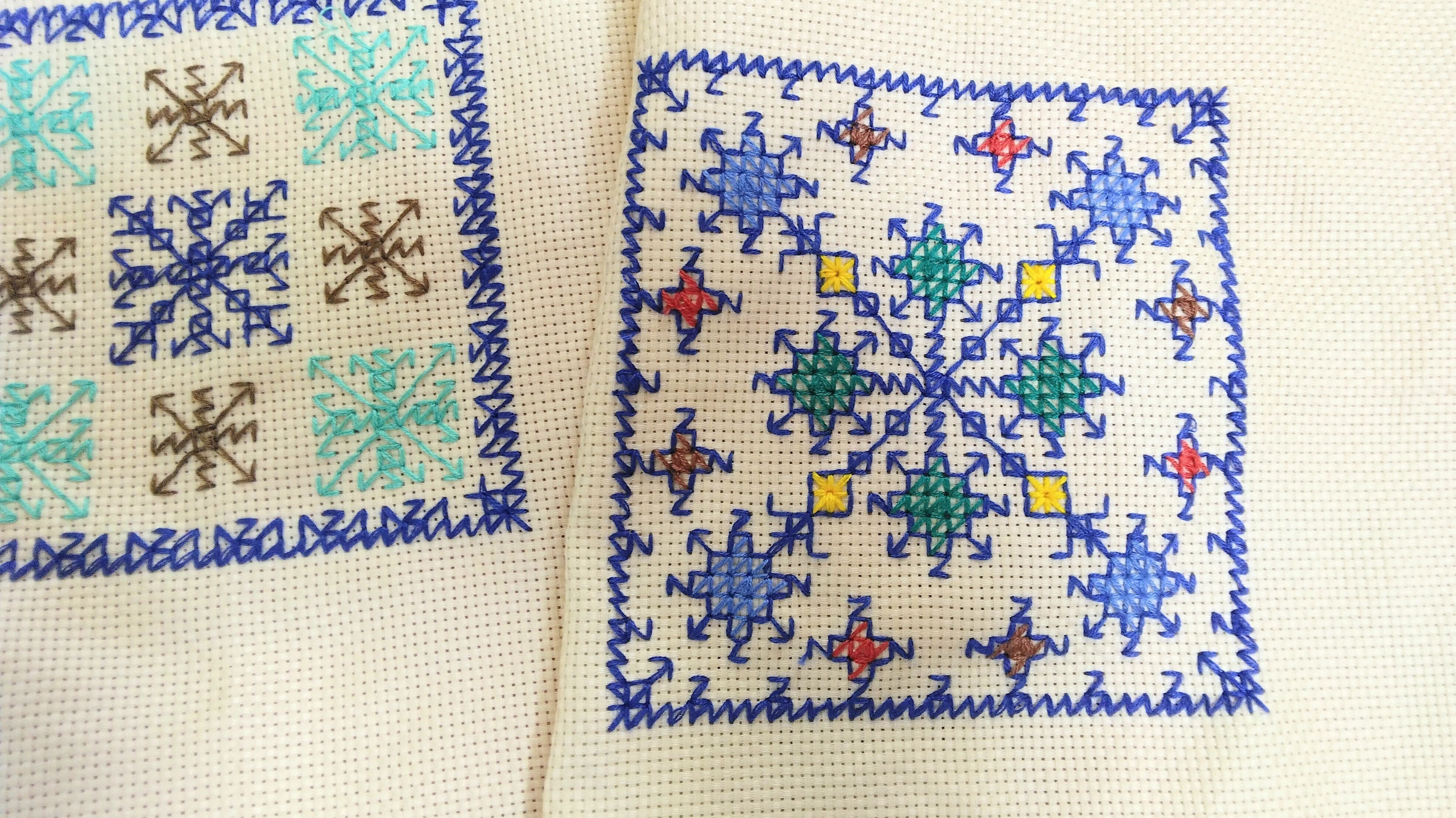 フェズ刺繍できた！ どうやって両面同じに？｜owarimao