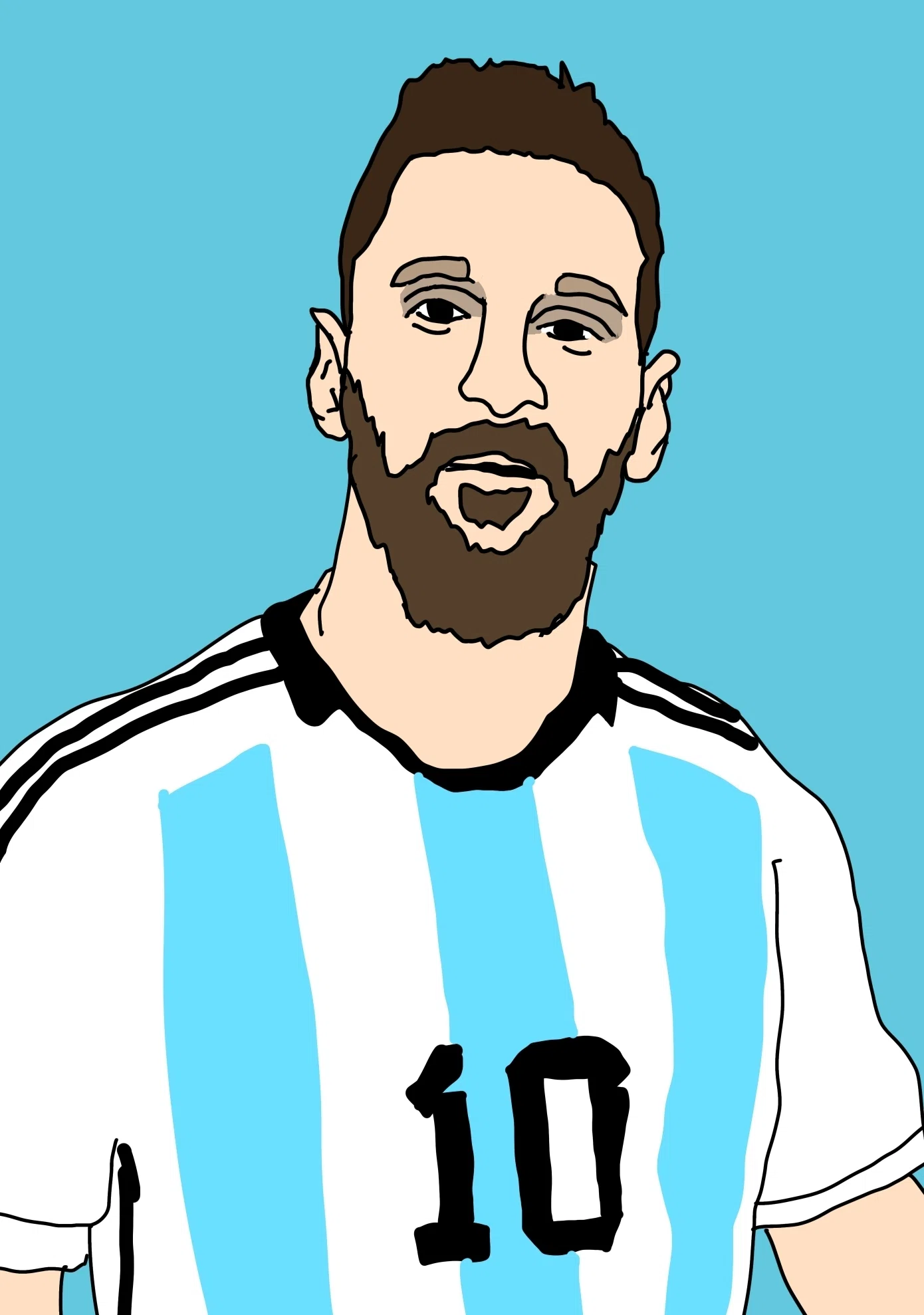 似顔絵#2 Lionel Messi ｜to5ma5
