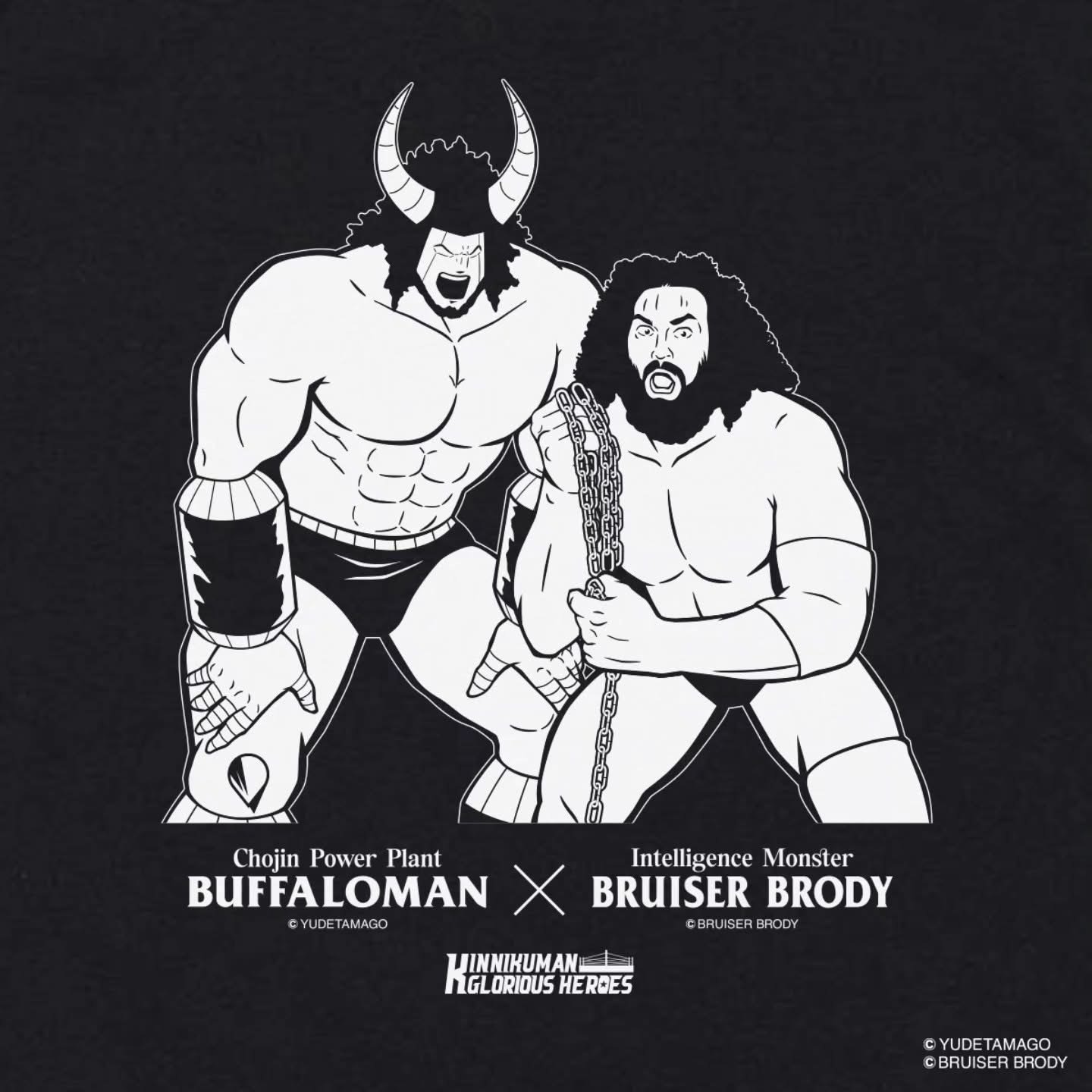 キン肉マン×ブルーザー・ブロディ コラボレーションTシャツ