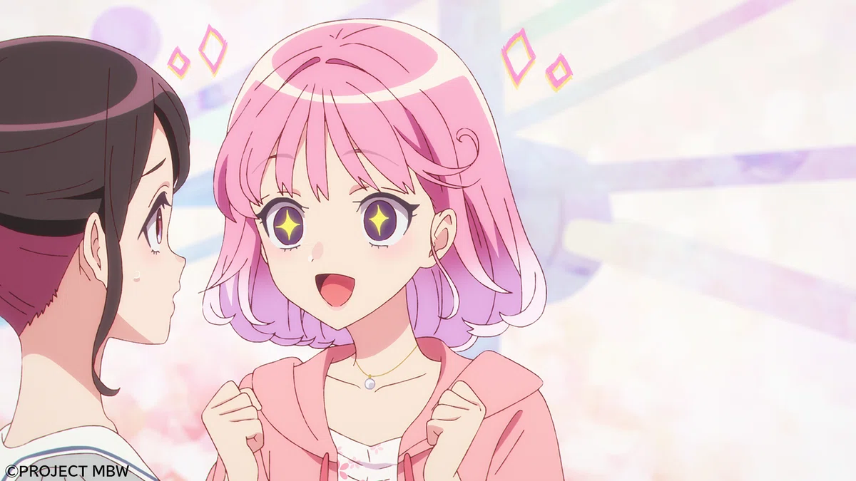 前橋ウィッチーズ第1話、目を輝かせて栄子に迫るユイナ