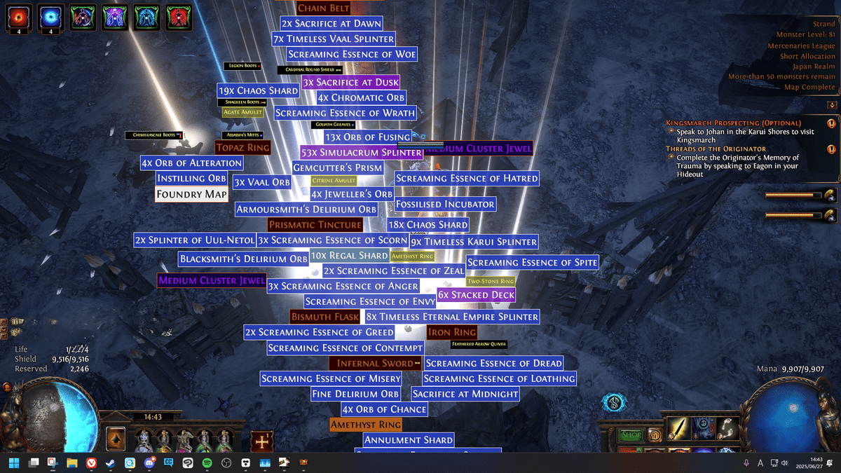 PoE】3.26 LightningWarp Hierophant雑記vol.2｜Cosine