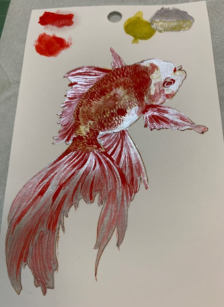 単語帳生き物絵シリーズ6 金魚｜郁誘（燕）