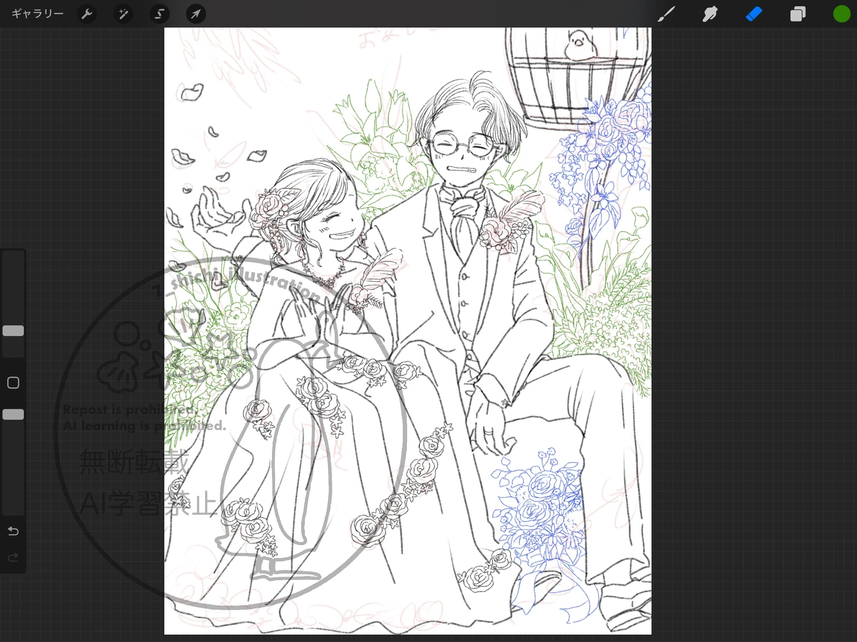 I thought I'd draw something June-like while it's still June｜しち