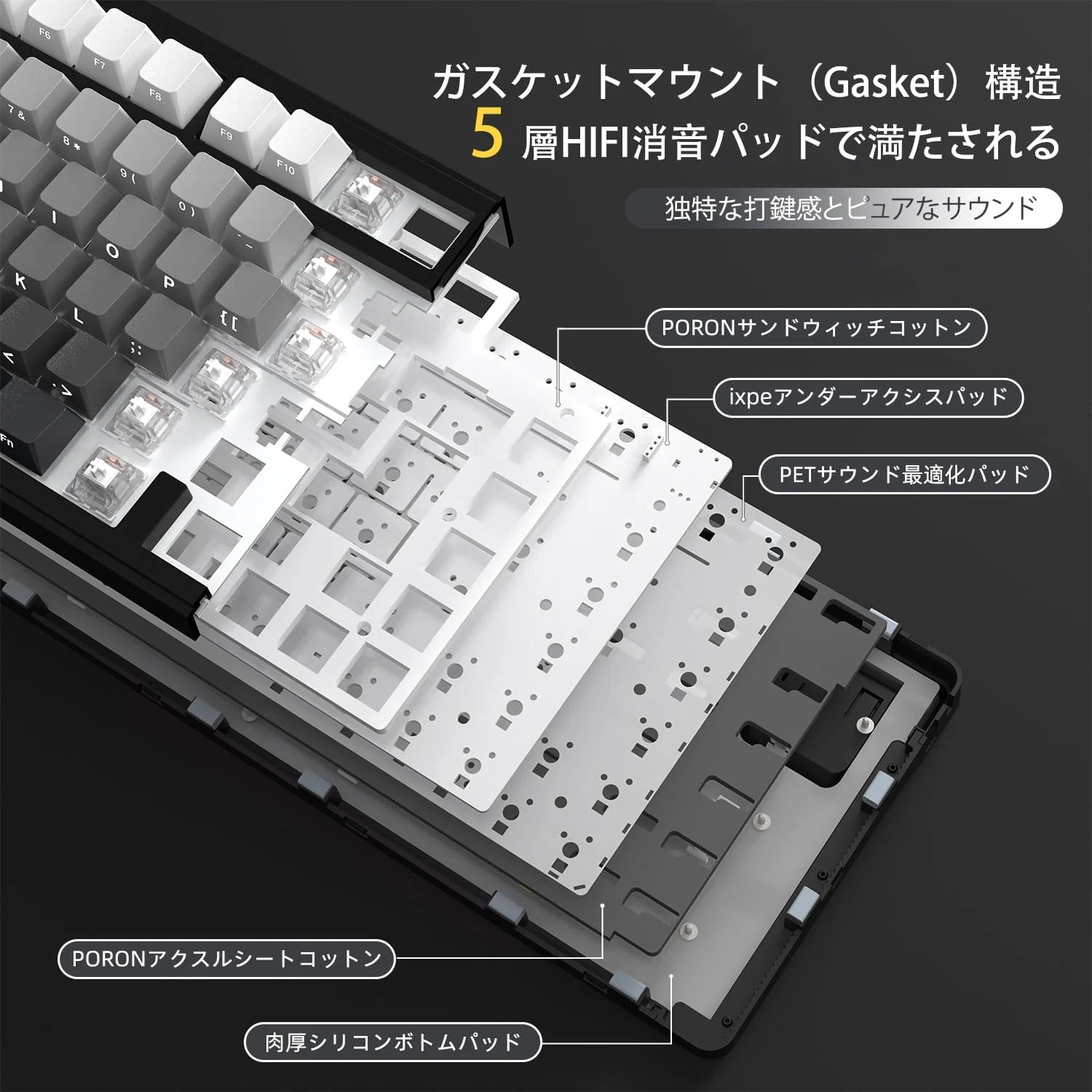 ATTACK SHARK X85 月夜 75% ゲーミングキーボード｜GetGadgetGot