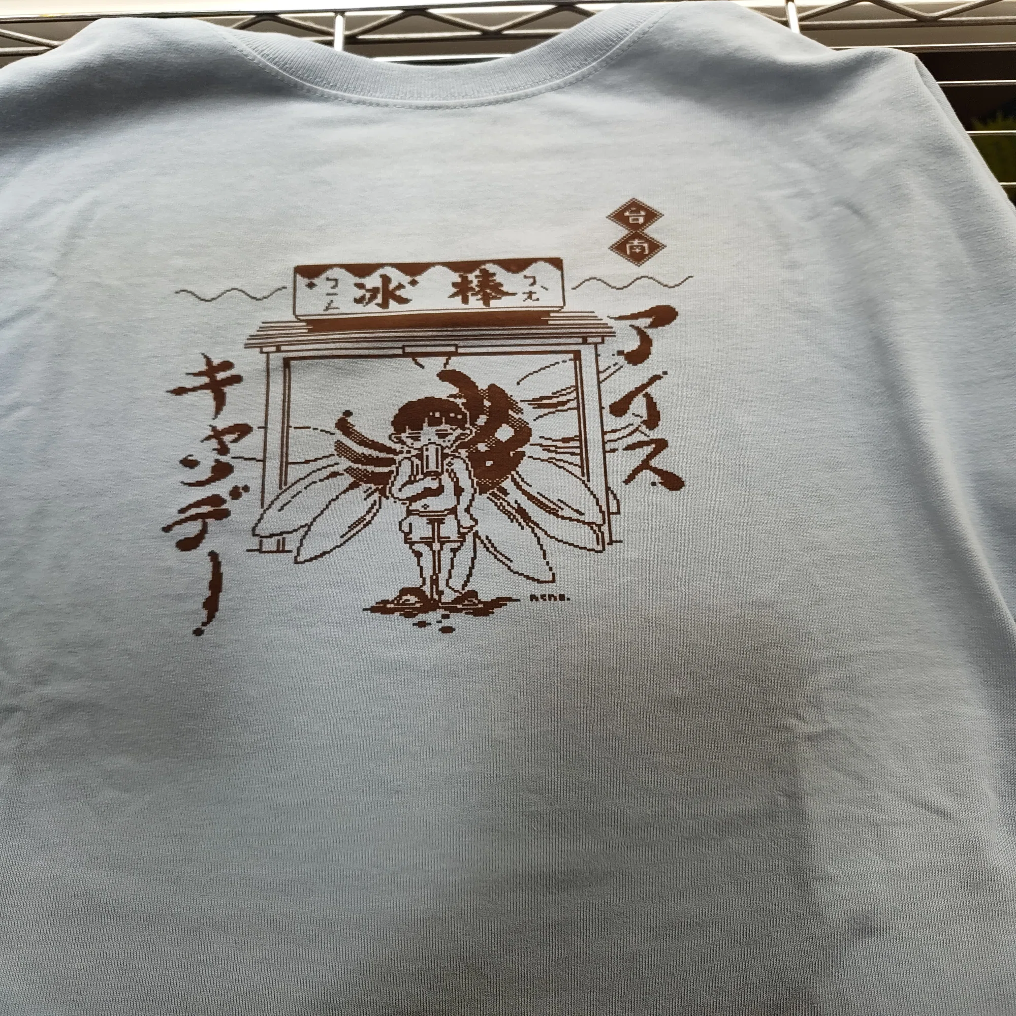 しかも2カ国】シルクスクリーンでTシャツつくるイベントにドット絵で 