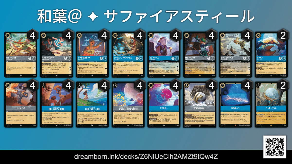 ディズニー ロルカナ】第1弾 サファイア＆アメジスト デッキ解説