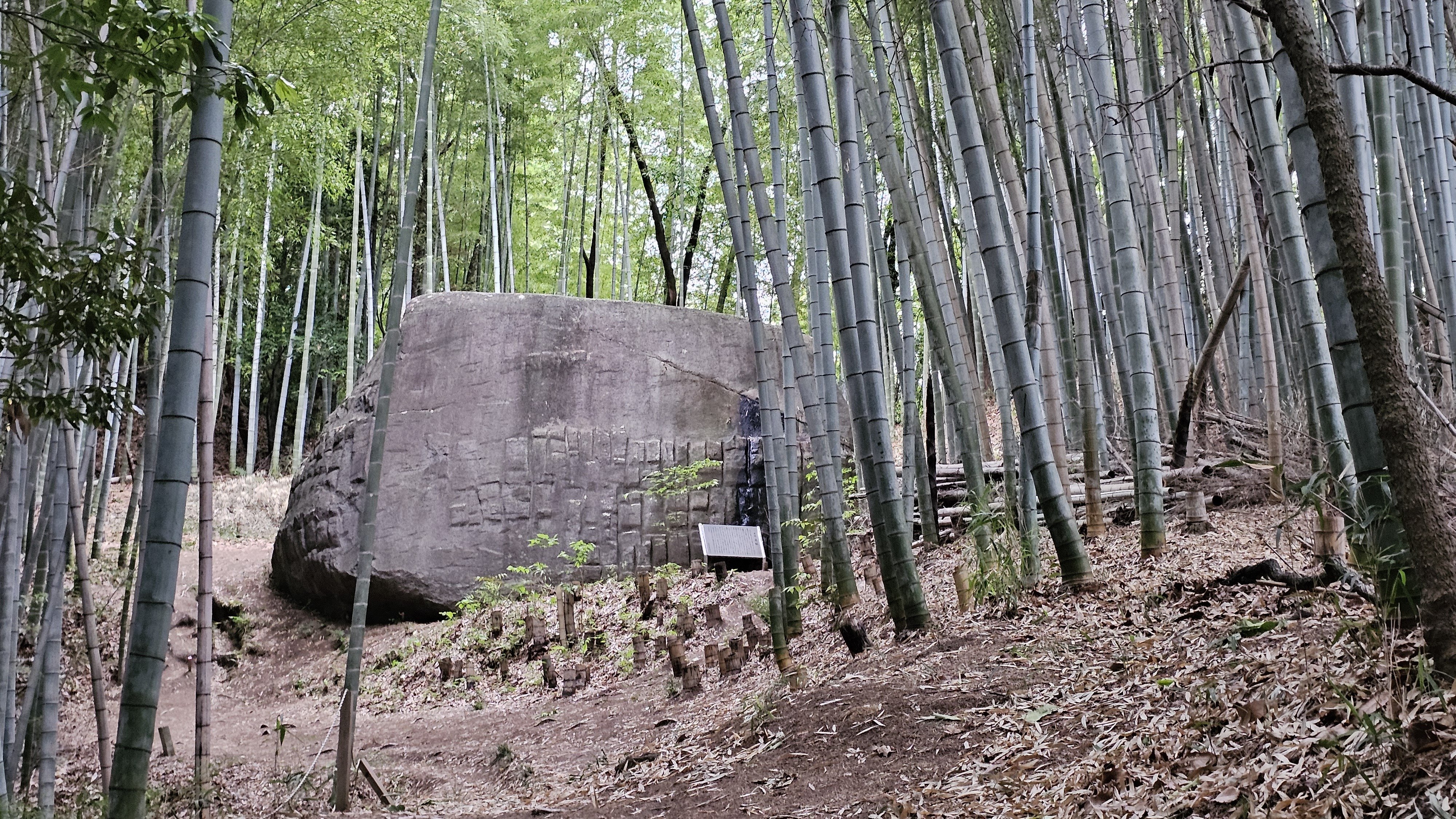 天然石舟石・オブジェ 奈良の巨石、益田岩舟です。住宅街の近くから行けて、山道を少し進むと