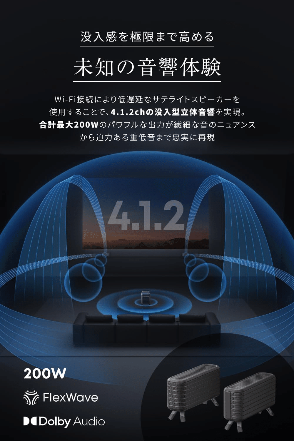 Anker Nebula X1 4Kプロジェクター Anker Nebula X1 4Kプロジェクター サテライトスピーカー