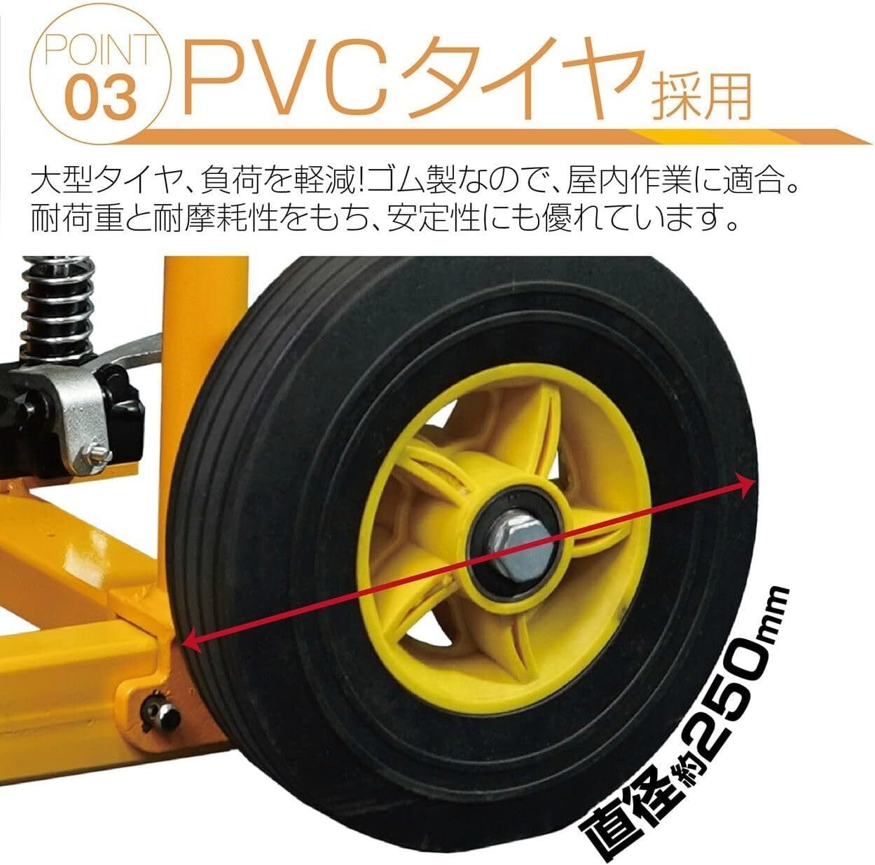 ハンドフォークリフト 最大積載200kg 折りたたみ式