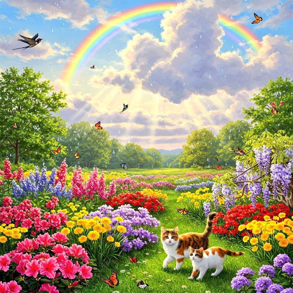 癒やしの風景名画 癒し?猫風景画｜想依響🔮⚡💫