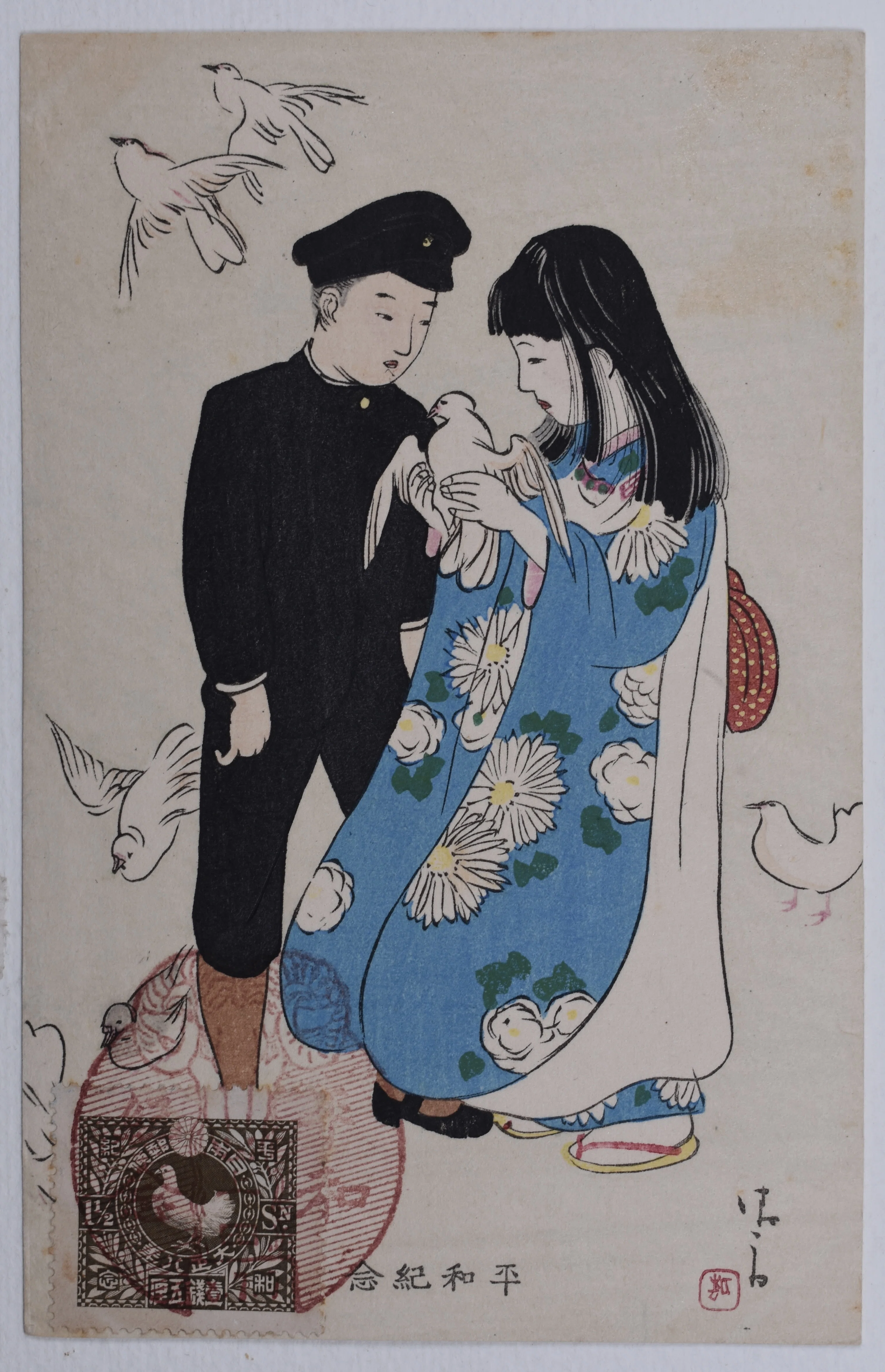 絵葉書の印刷：「平和紀念絵葉書」の場合｜表現急行の人
