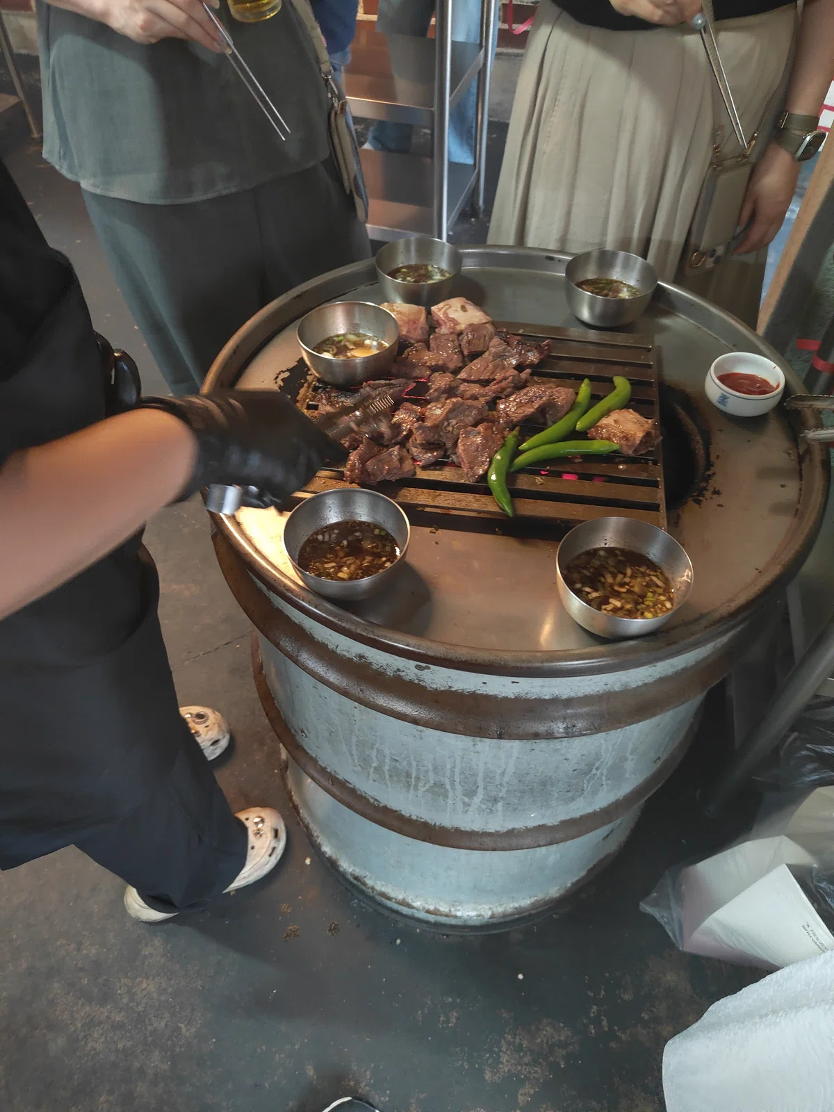 店員さんが焼いてくれることも。ありがたい