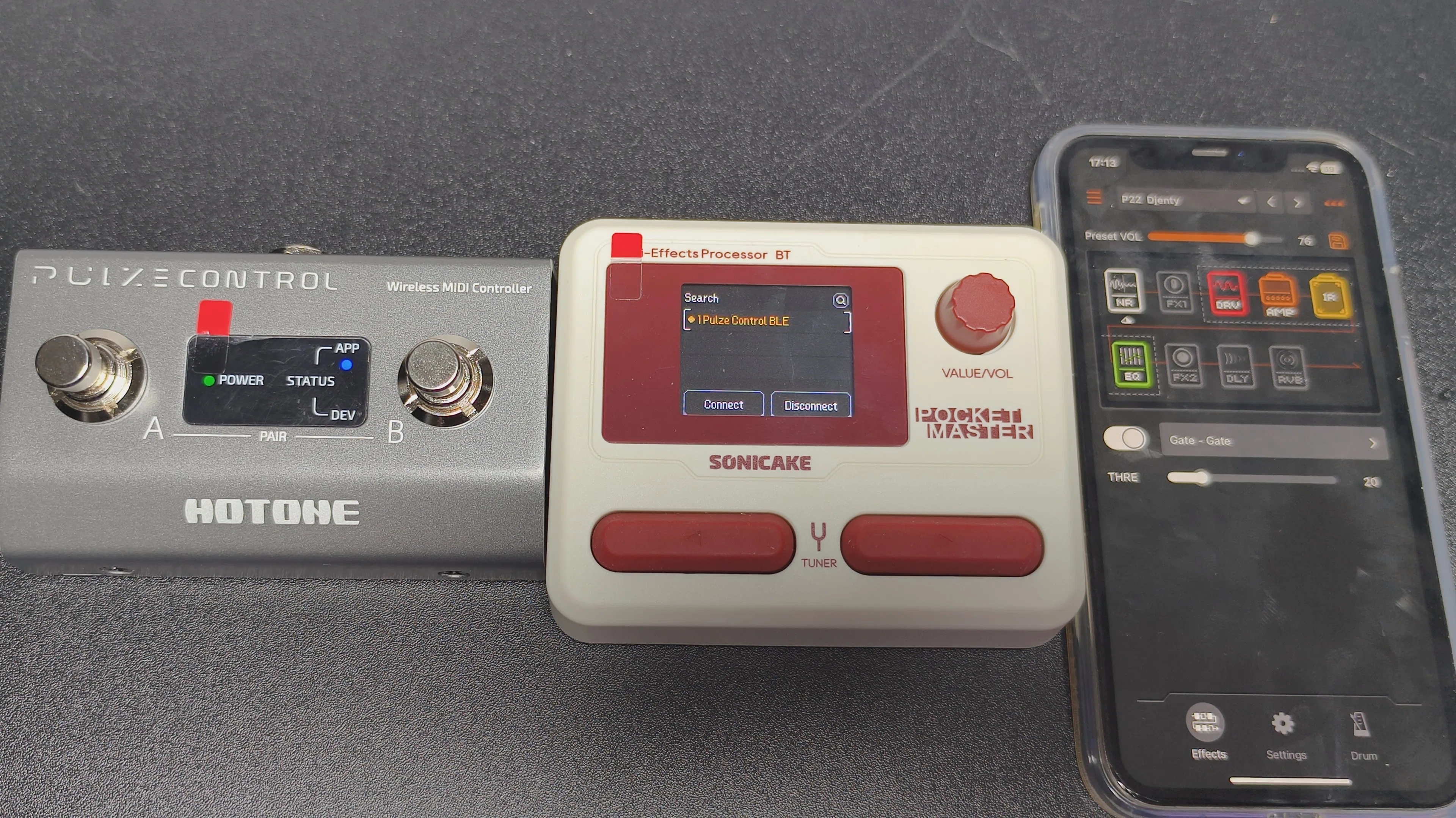 Sonicake Pocket Master × Hotone Pulze Control MIDIコントローラー