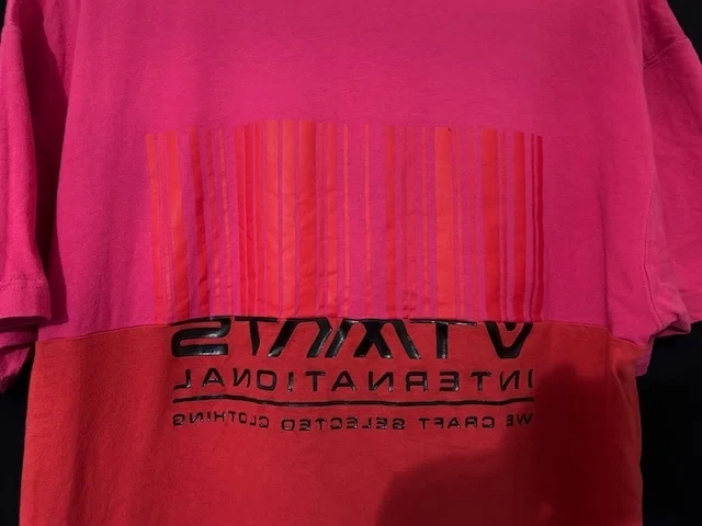 ver.25 【ヴェトモン VETEMENTS VTMNTS 】 切替トップス ピンク