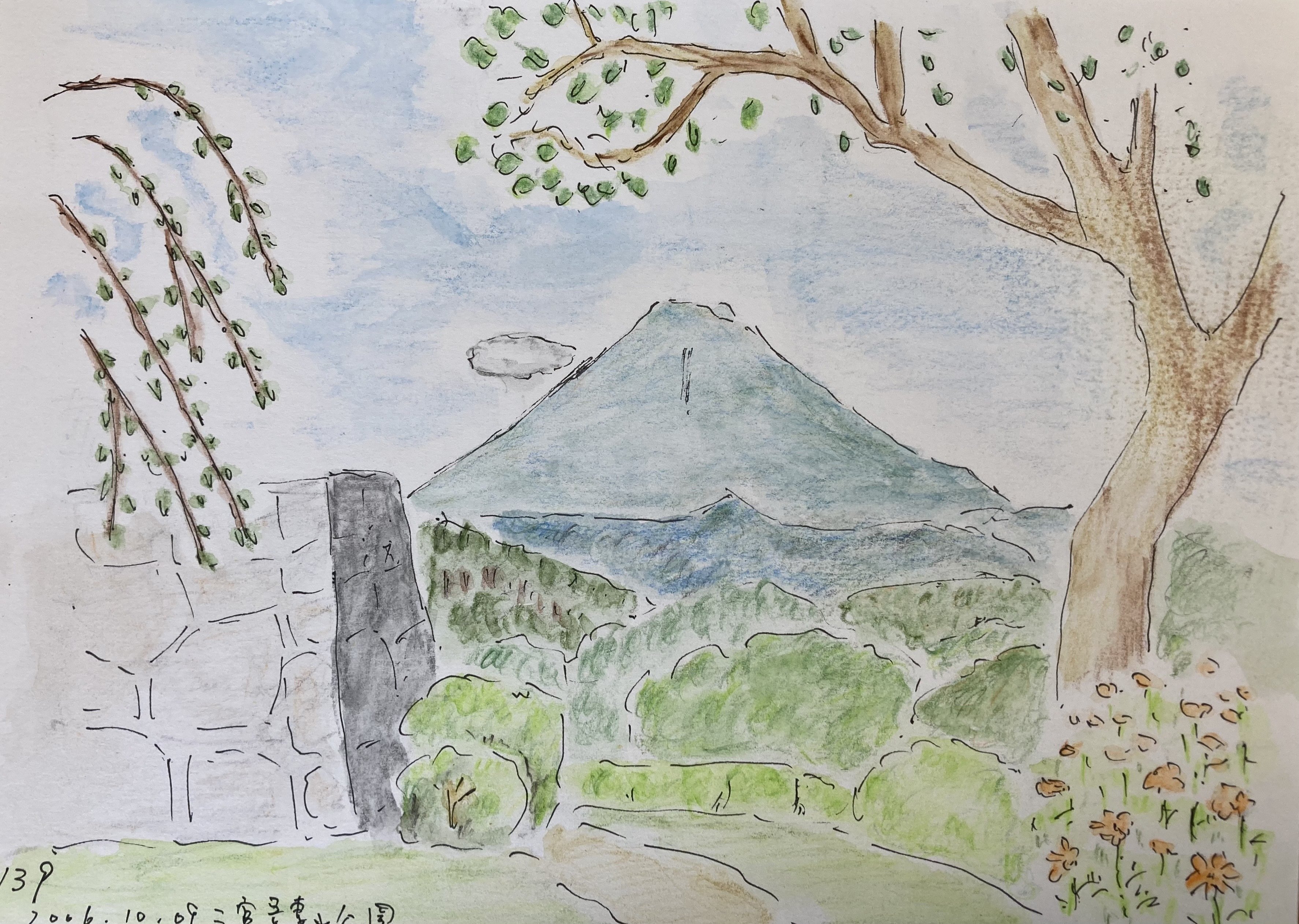 卒寿記念】富士山スケッチ公開します！（箱根・河口湖・黄金崎