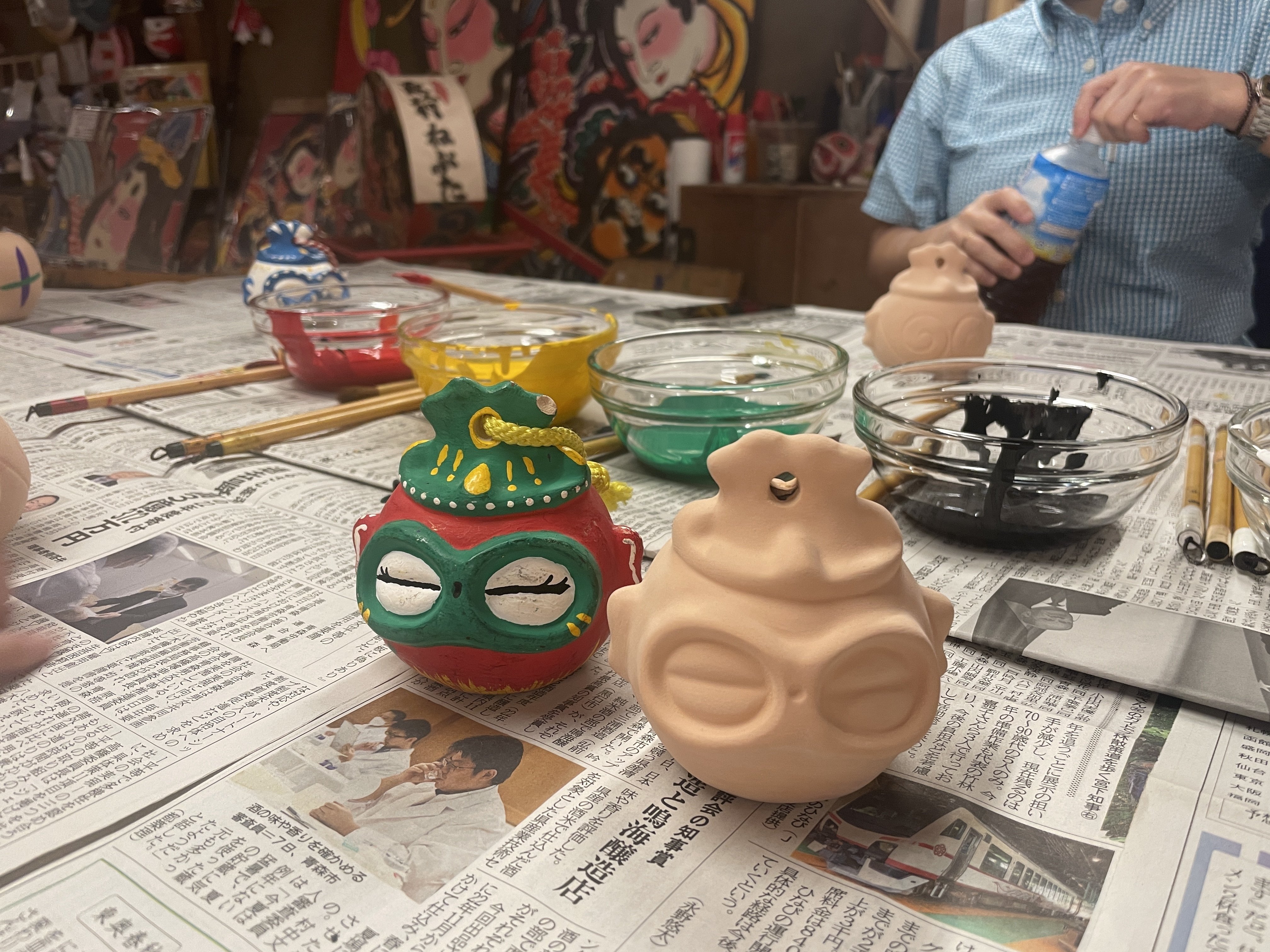 青森の休日】土鈴に絵付けをし、かねさ工場で見学＆みそ仕込みをしてき