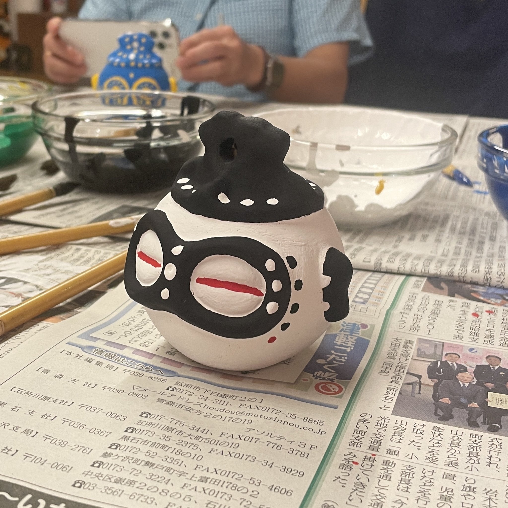 青森の休日】土鈴に絵付けをし、かねさ工場で見学＆みそ仕込みをしてき