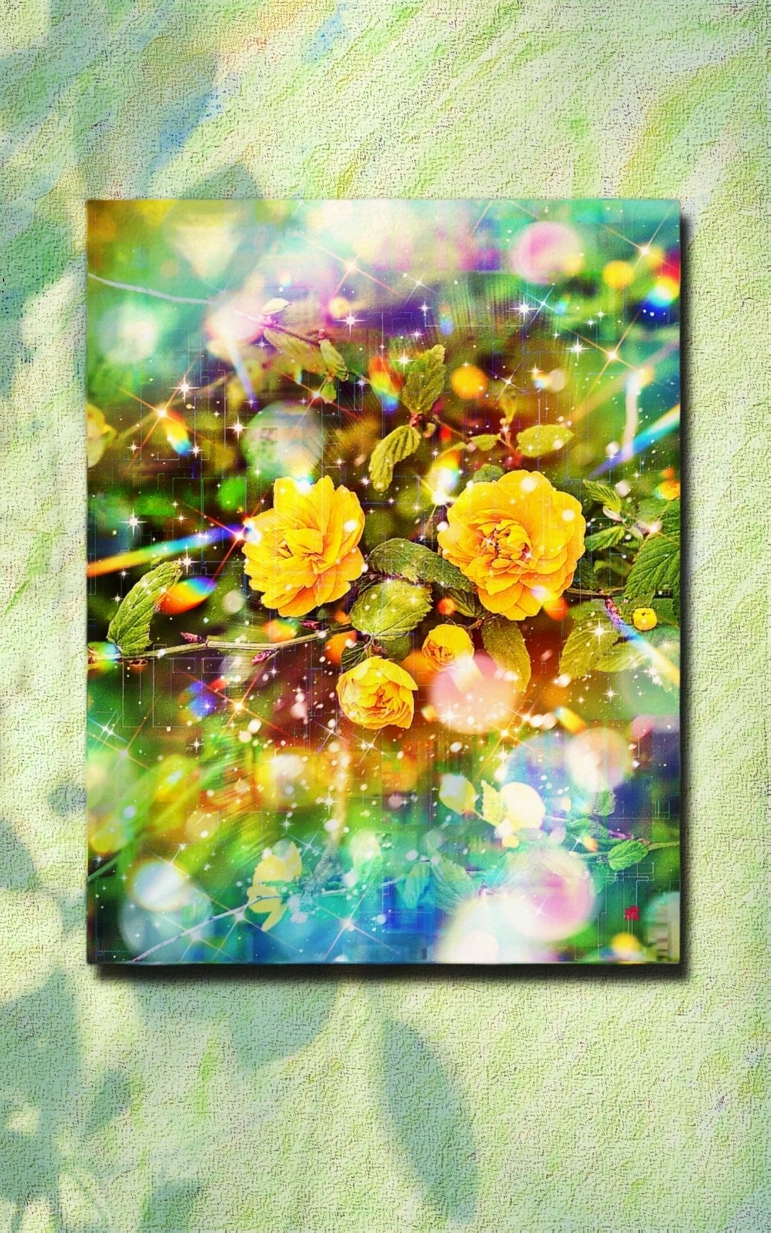金運★SHIRLEY FELTS 水彩画 花束　大キャンパス 金運☆SHIRLEY FELTS 水彩画 花束 大キャンパス