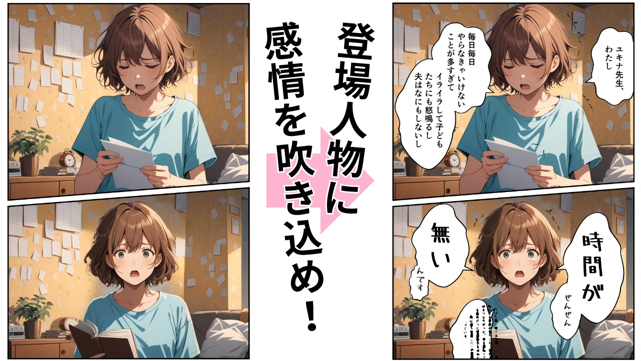 AI漫画に感情を吹き込め！登場人物の気持ちに入り込むための演出メモ
