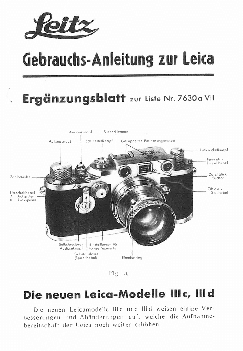 ライカ Leitz LEICINA 8 SV 1965年 貴重な 取扱説明書 ライカ Leitz LEICINA 8 SV 1965年 貴重な 取扱説明書 - メルカリ