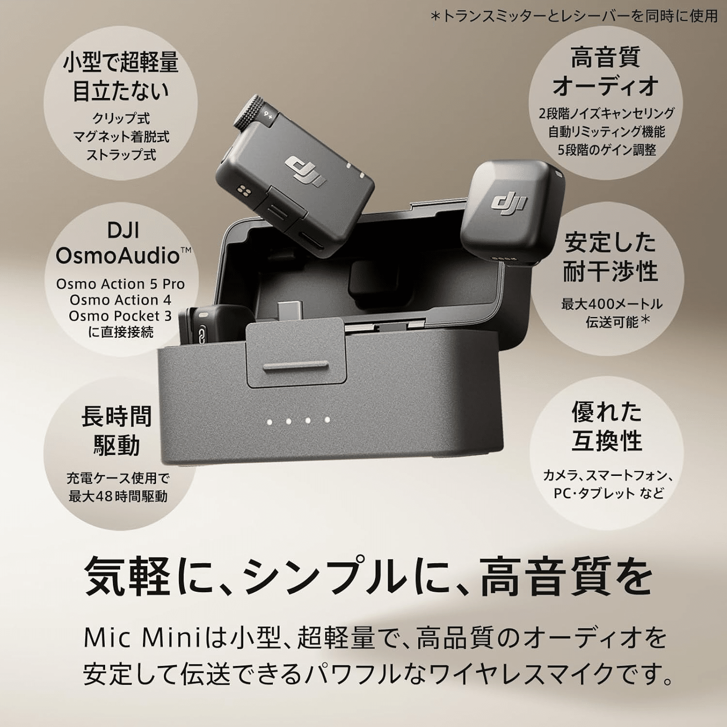 DJI Mic Mini 1 TX 1 RX 超軽量ワイヤレスマイク|GetGadgetGot DJI Mic Mini 1 TX 1 RX 超軽量ワイヤレスマイク|GetGadgetGot