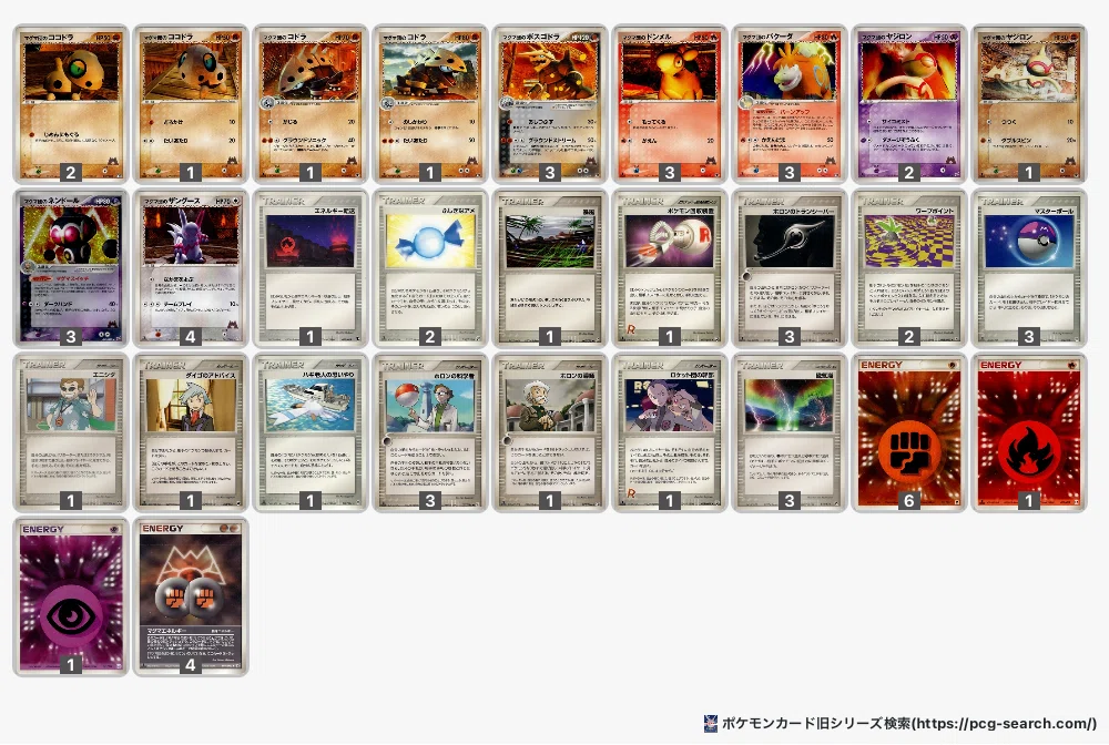 マグマ団のボスゴドラデッキの紹介記事（ADV-PCGレギュ）｜かませいぬ