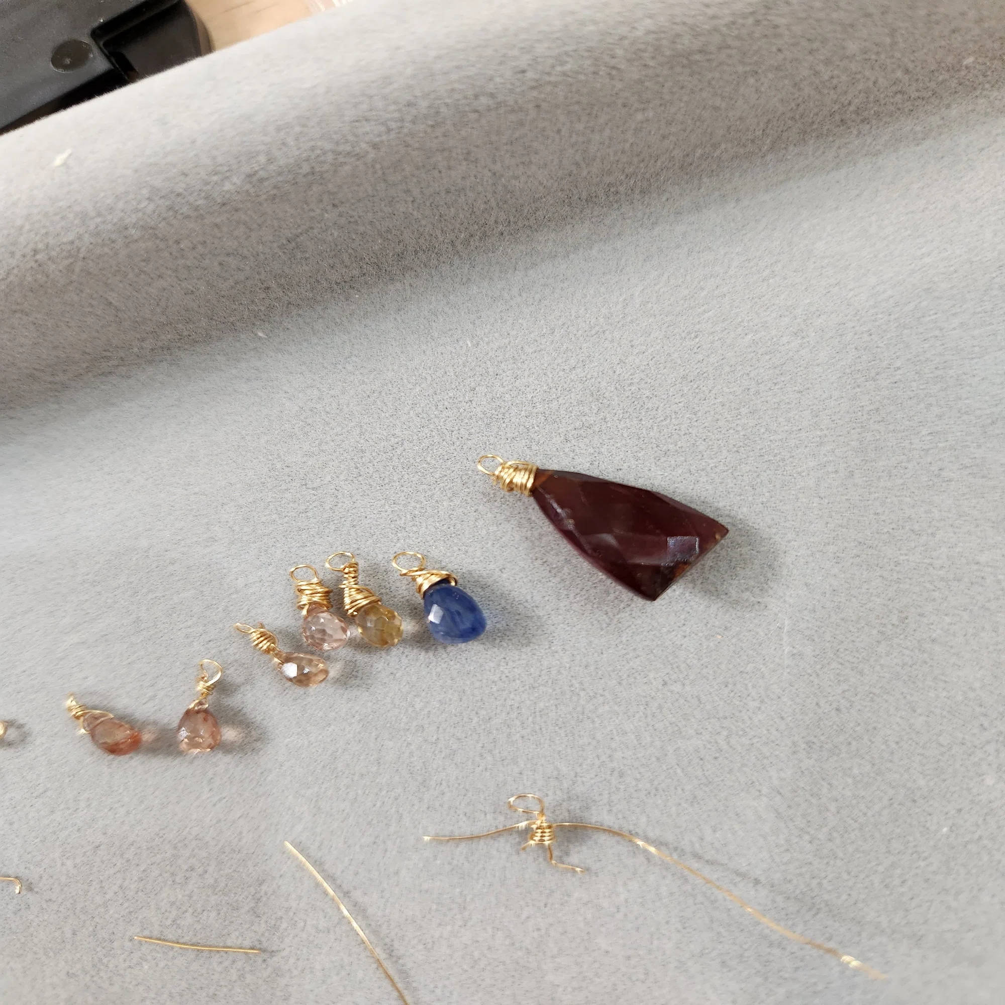 天然石アクセサリー ハンドメイド 作ってみた 練習作品1｜Nagisa.S