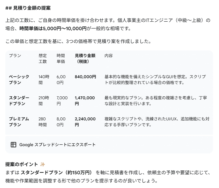 独自サービスの価格設定、もう一人で悩まない。Geminiという相談相手を